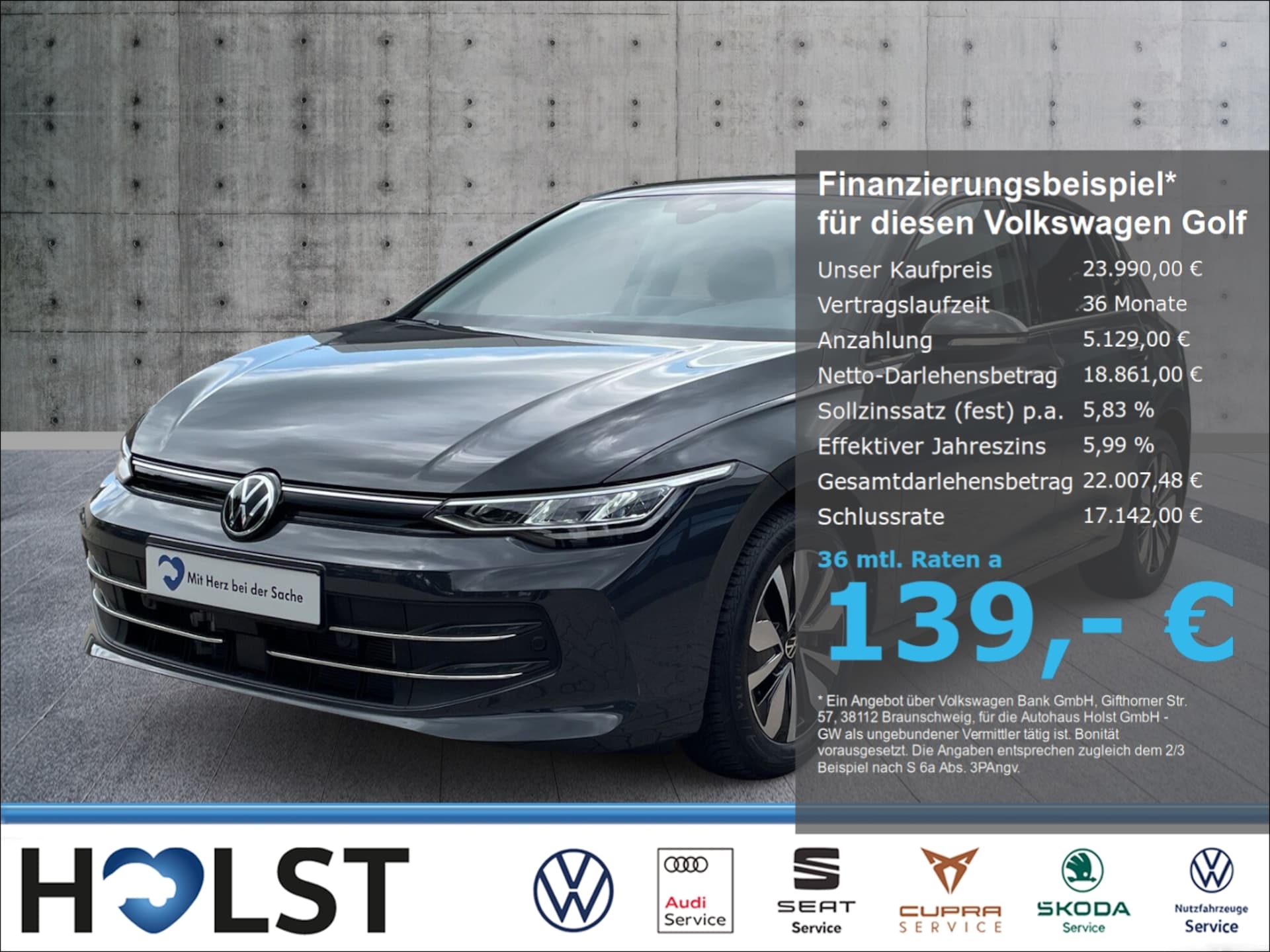 Volkswagen Golf — Volkswagen Golf VIII 1.5TSI Goal, GJR, RüFaKa, AHK