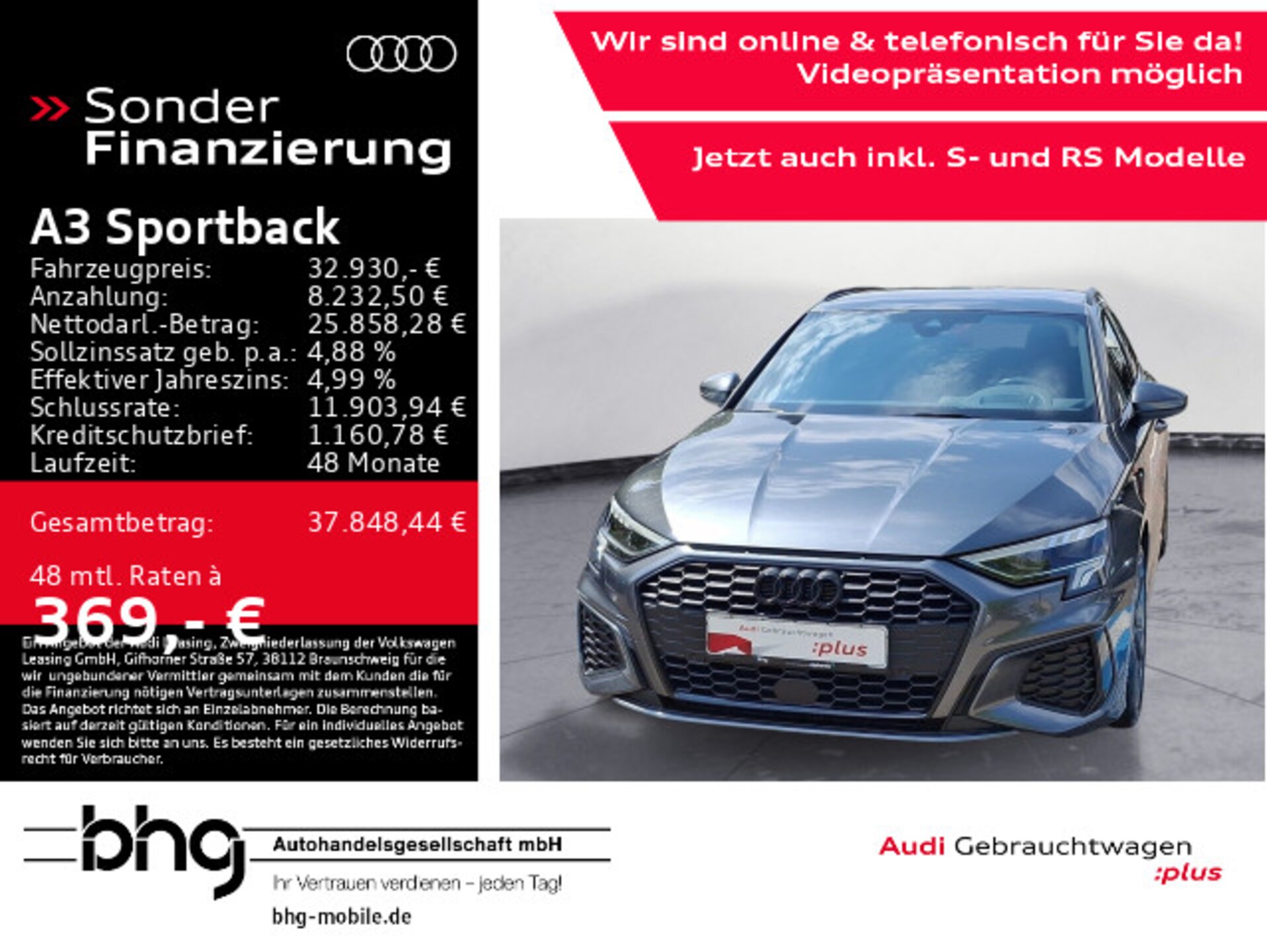 Audi A3 Sportback S line