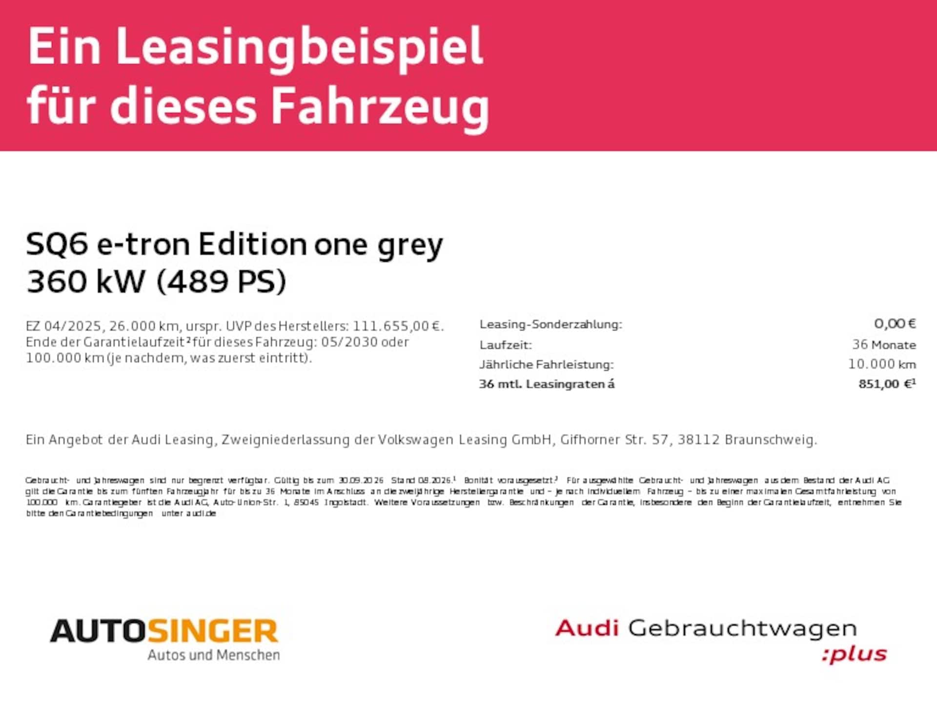 Audi SQ6 SUV e-tron