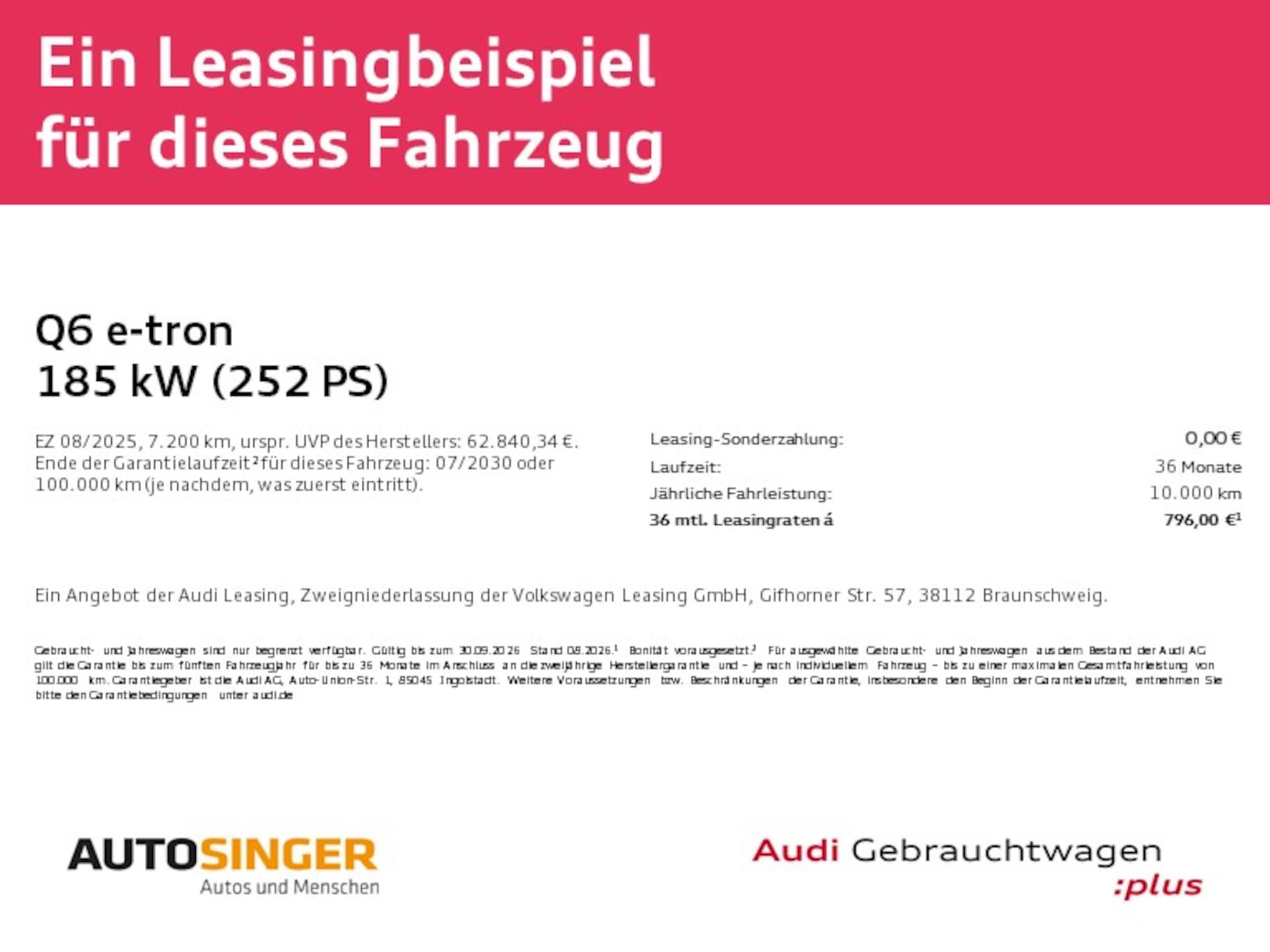 Audi Q6 SUV e-tron