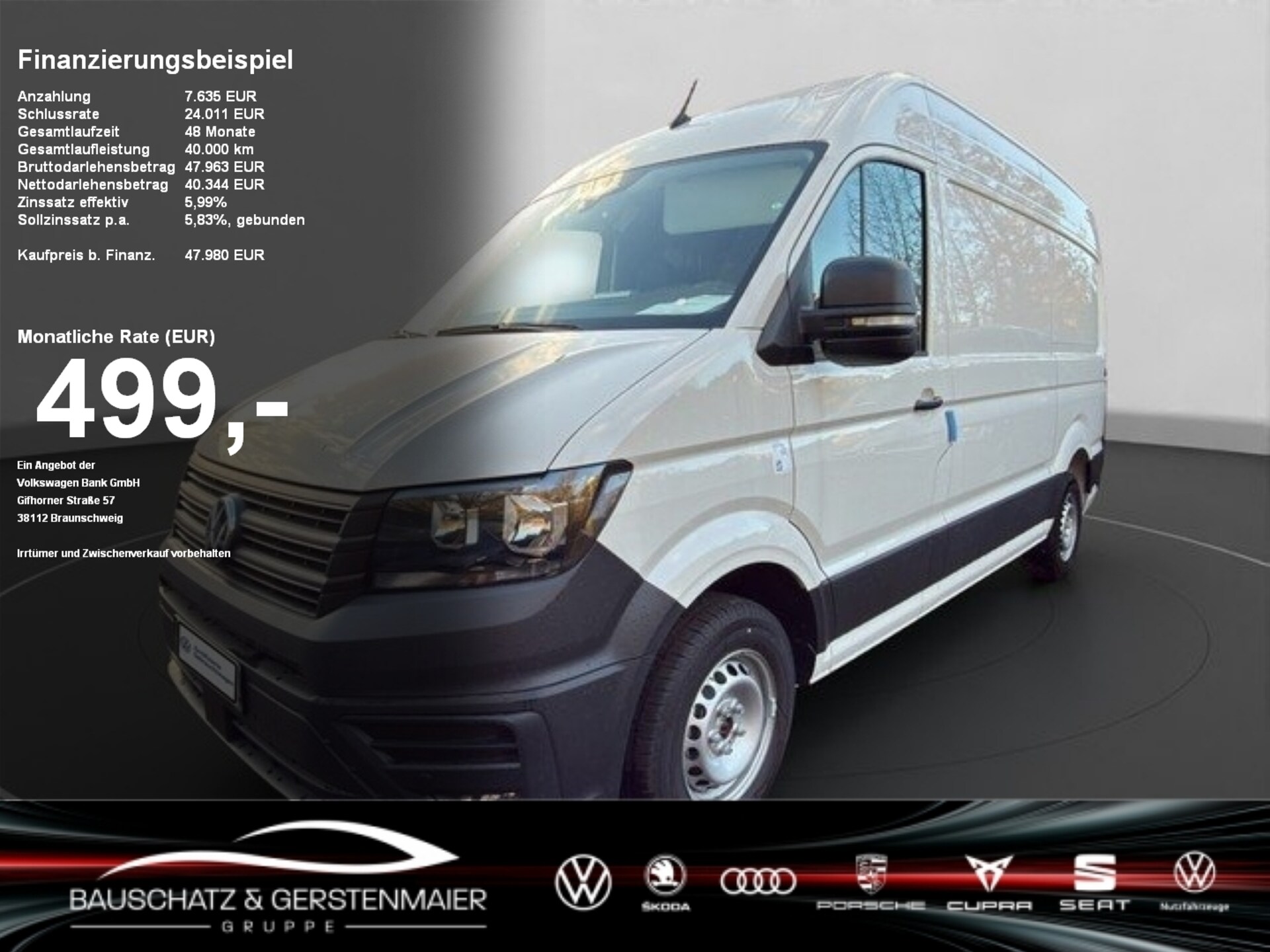 Volkswagen Crafter Kasten mittlerer Radstand