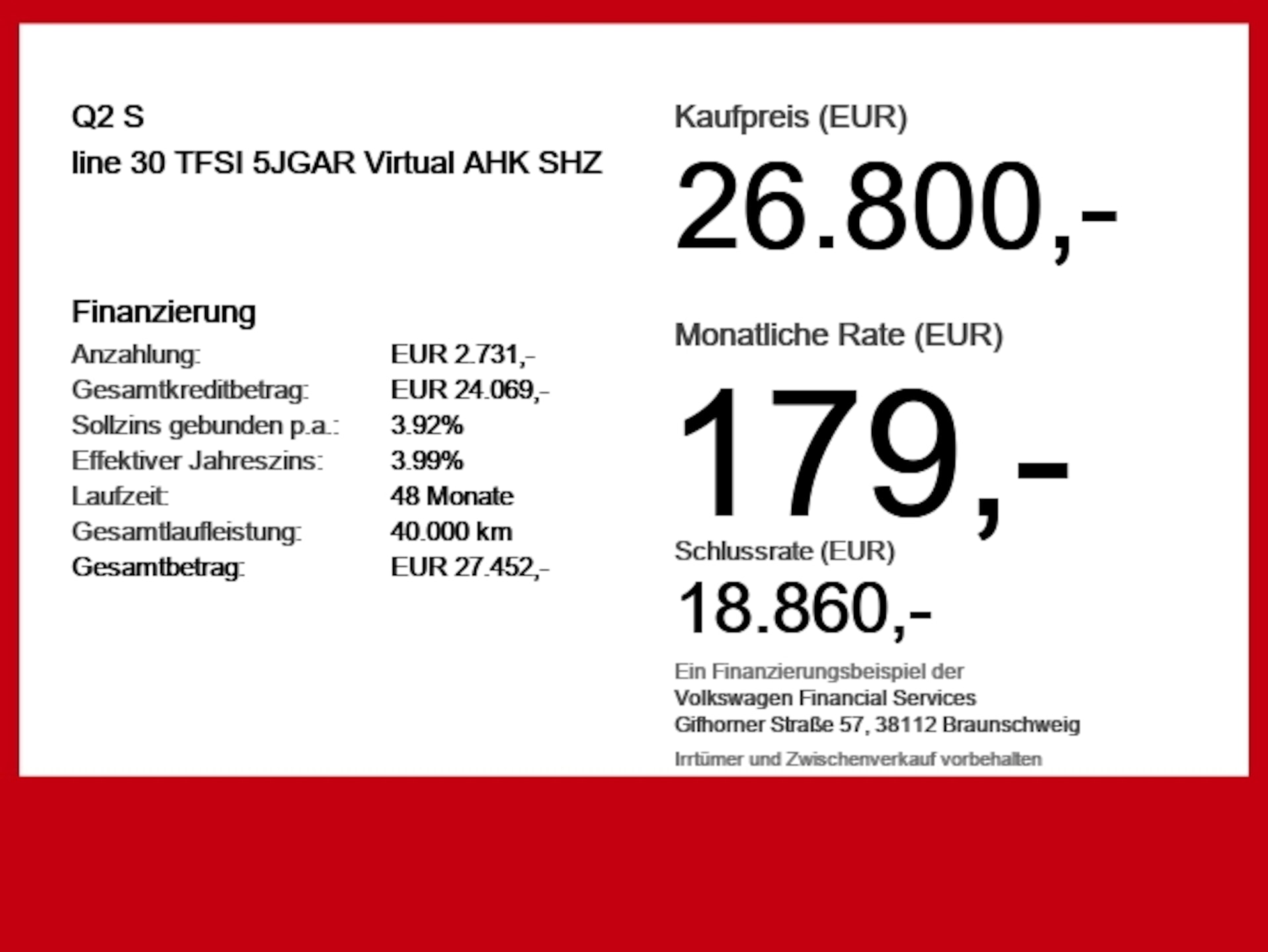 Audi Q2 S line