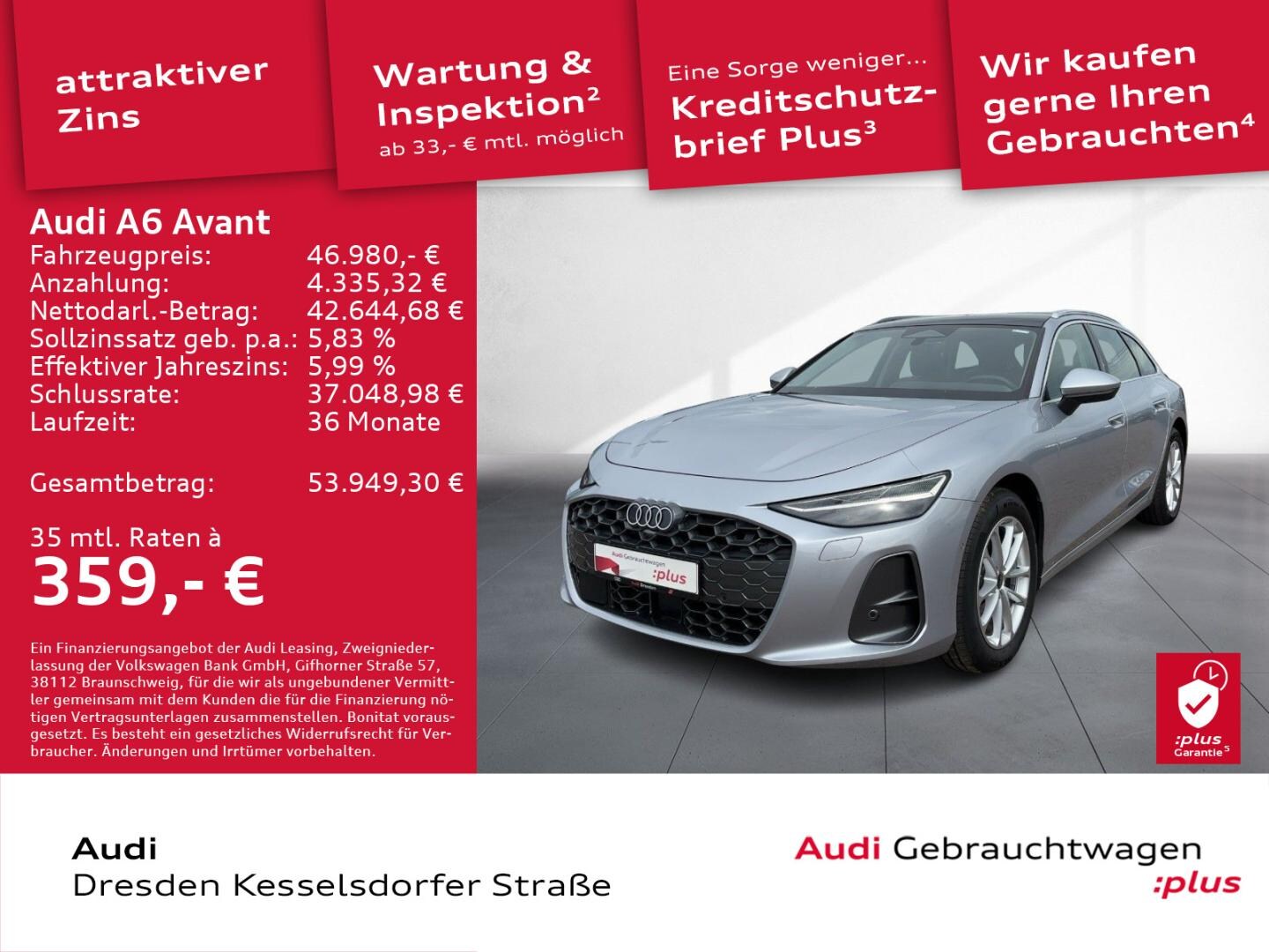 Bild über Audi A6 Avant TDI 150 kW S tronic - für weitere Informationen kontaktieren Sie den Audi Partner