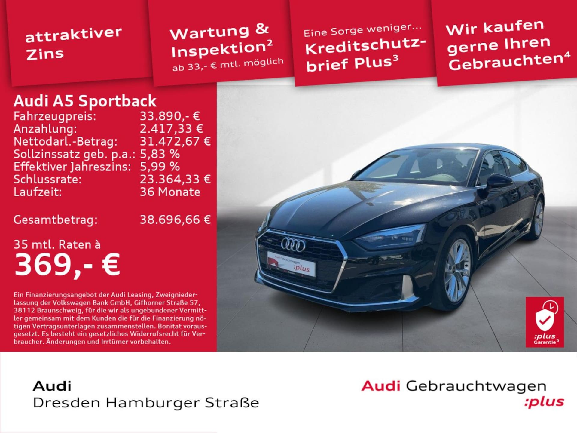 Audi A5 Sportback Advanced