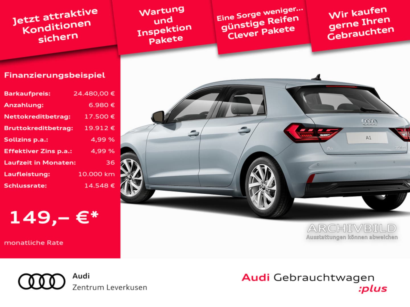 Bild über Audi A1 Sportback advanced 30 TFSI S tronic - für weitere Informationen kontaktieren Sie den Audi Partner