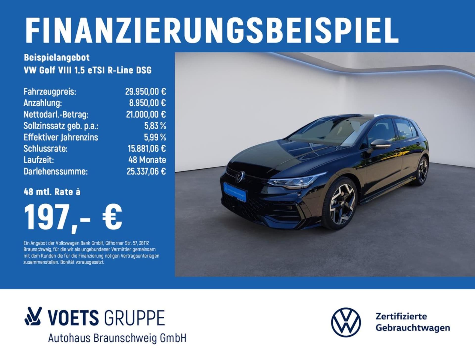 Volkswagen Golf — Volkswagen Golf Golf VIII 1.5 eTSI R-Line DSG LED+NAV+ACC+CAM+DAB+