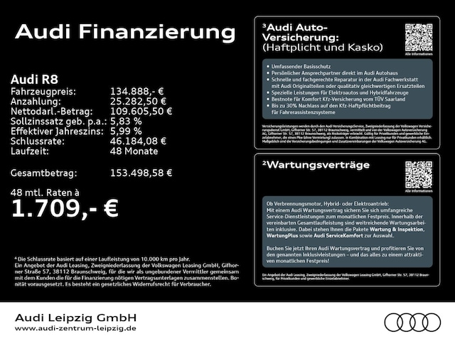 Bild über Audi R8 Coupé FSI S tronic - für weitere Informationen kontaktieren Sie den Audi Partner