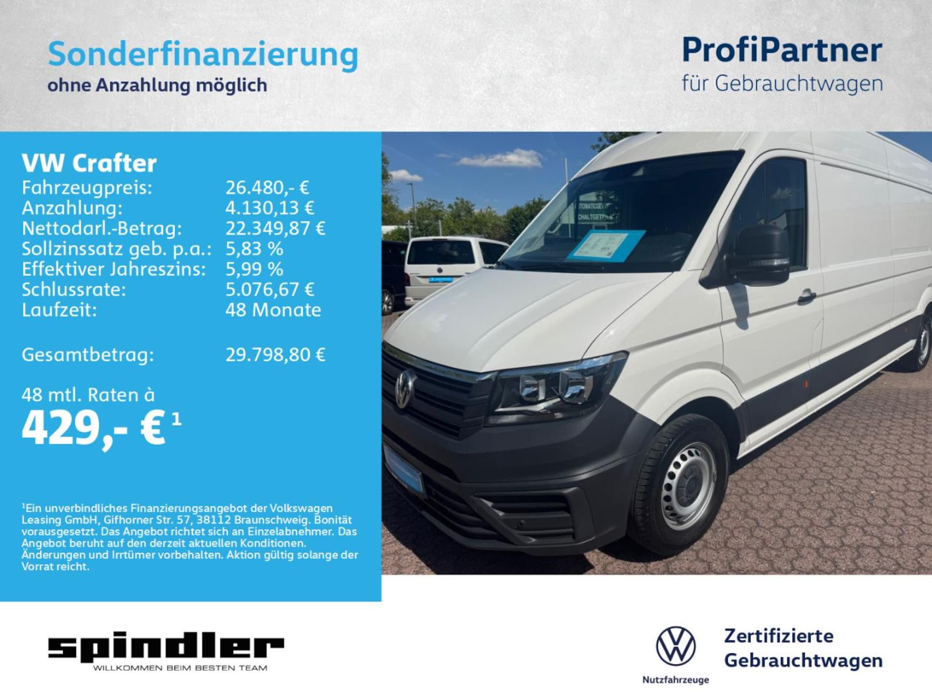 Volkswagen Crafter Kasten langer Radstand