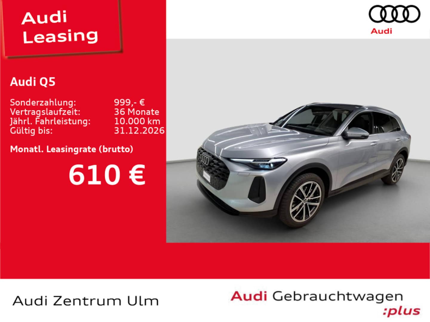 Bild über Audi Q5 SUV TFSI 150 kW S tronic - für weitere Informationen kontaktieren Sie den Audi Partner