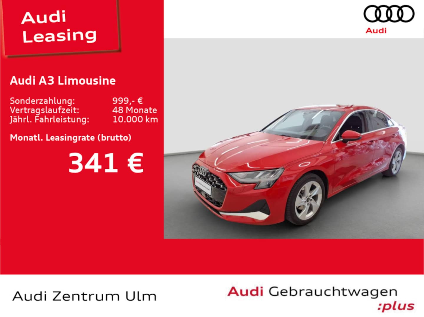 Bild über Audi A3 Limousine advanced 35 TFSI S tronic - für weitere Informationen kontaktieren Sie den Audi Partner