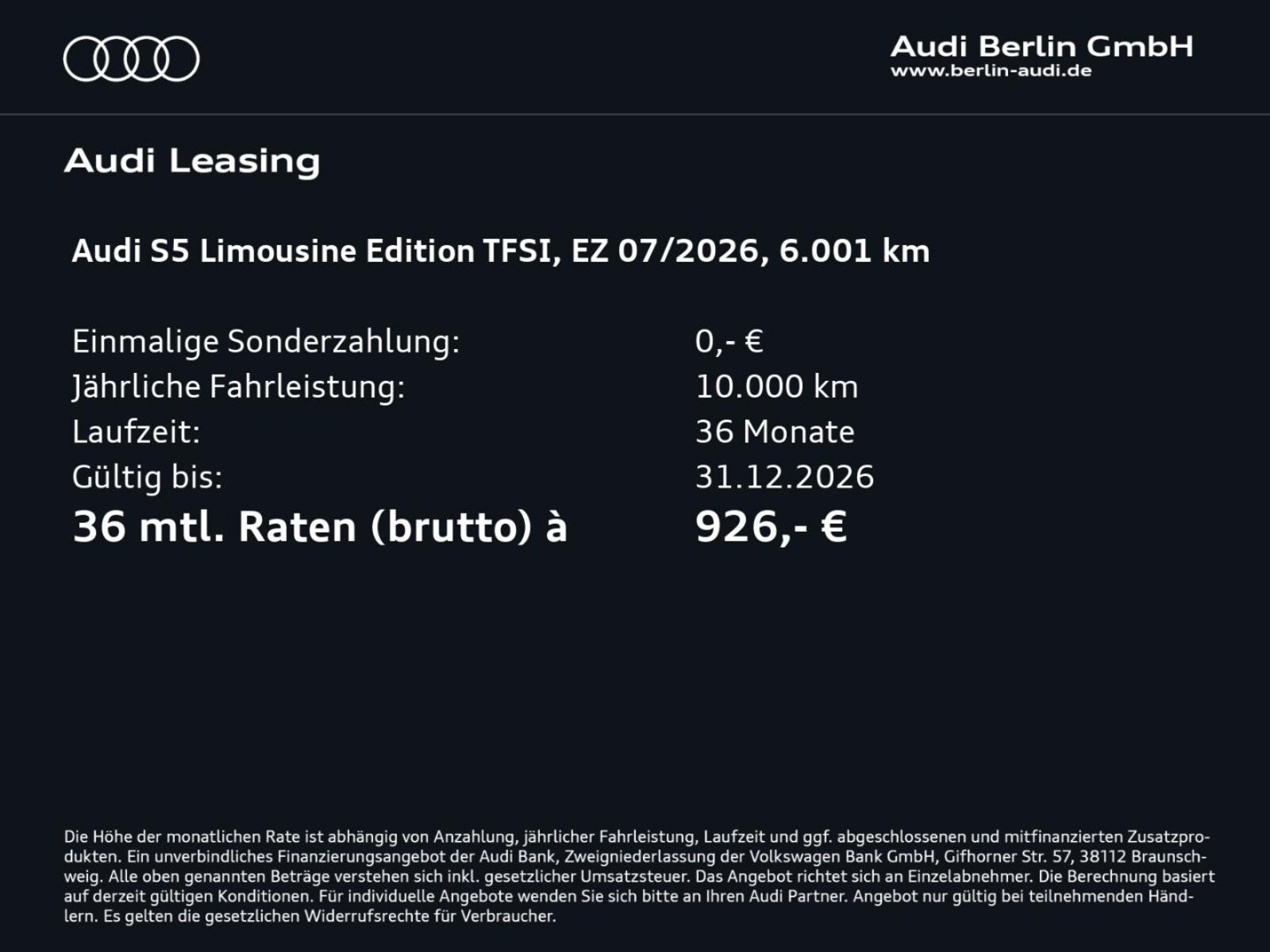 Audi S5 Limousine – Bild 4