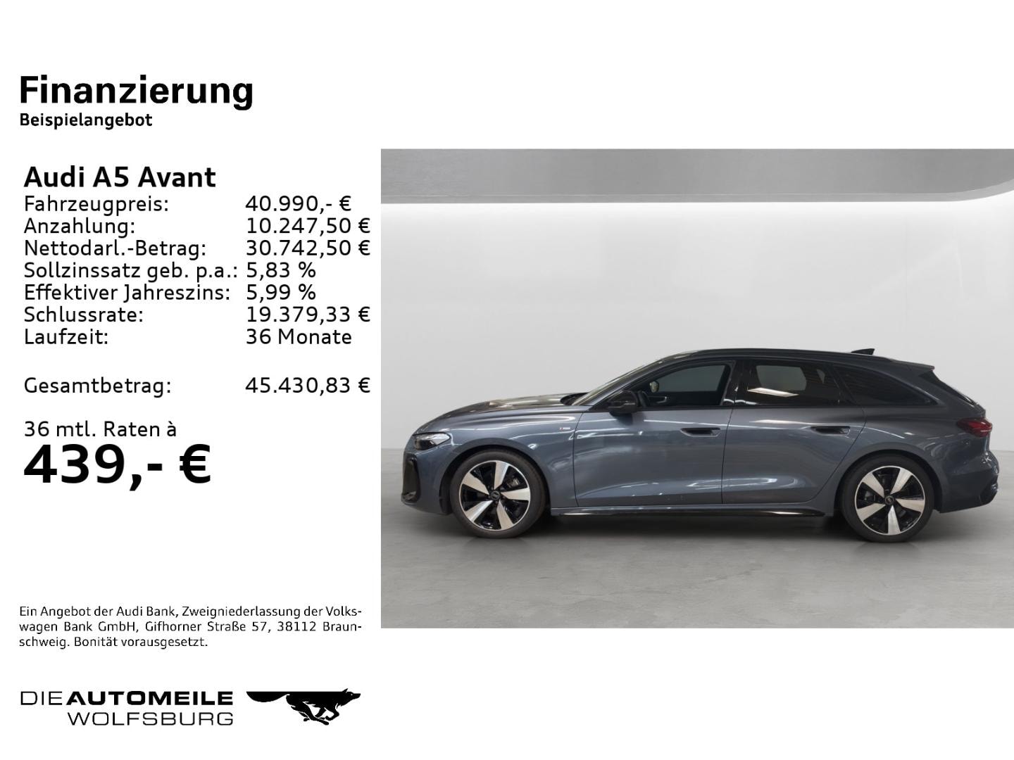 Bild über Audi A5 Avant TFSI S tronic - für weitere Informationen kontaktieren Sie den Audi Partner