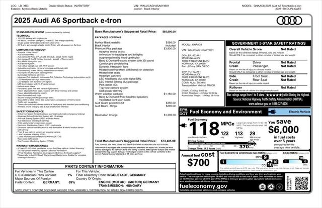 2025 Audi A6 Sportback e-tron Premium Plus - Photo 6