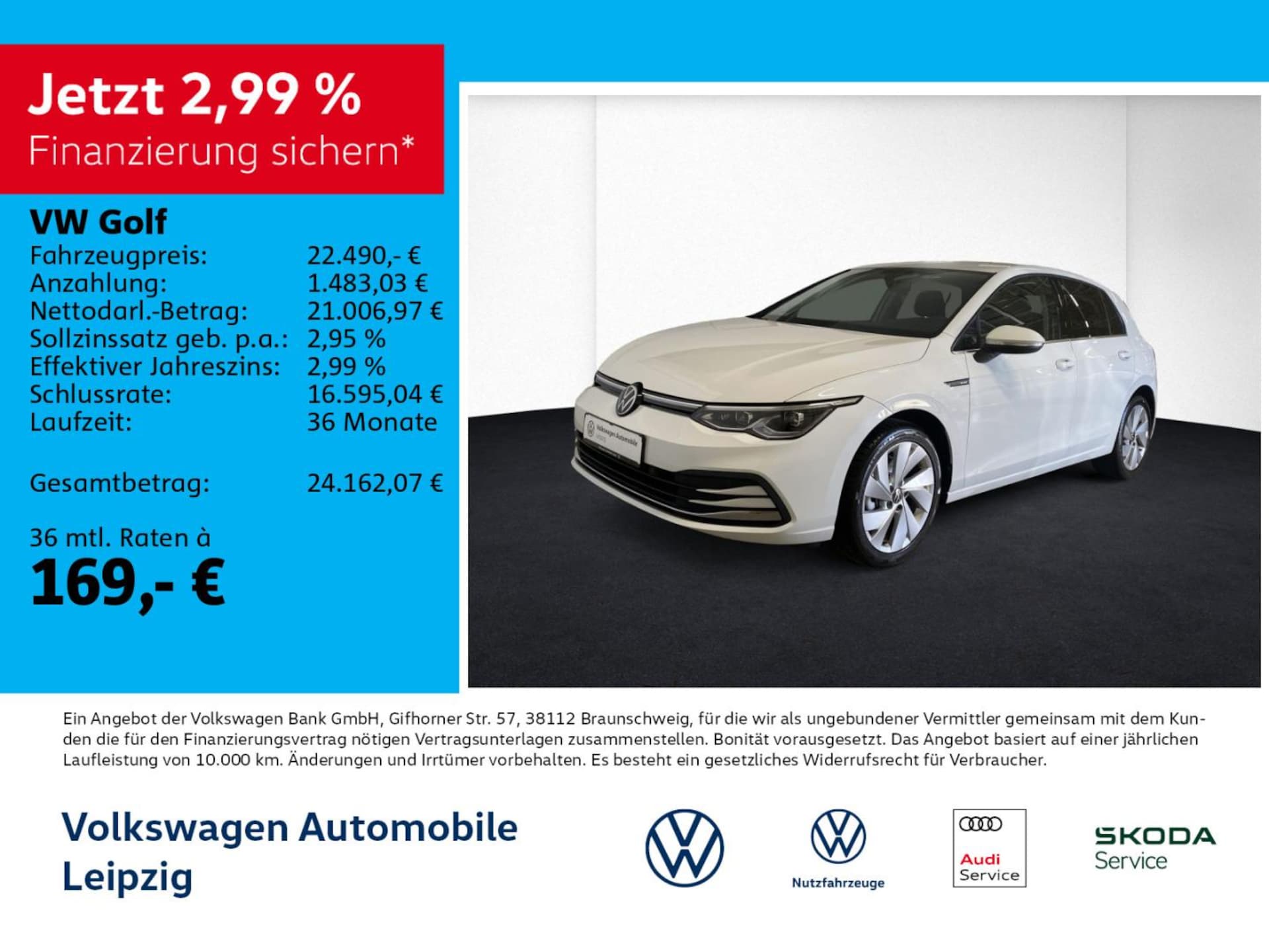 Volkswagen Golf — Volkswagen Golf Golf VIII 1.5 eTSI Style *DSG*LED+*ACC*Navi*App*