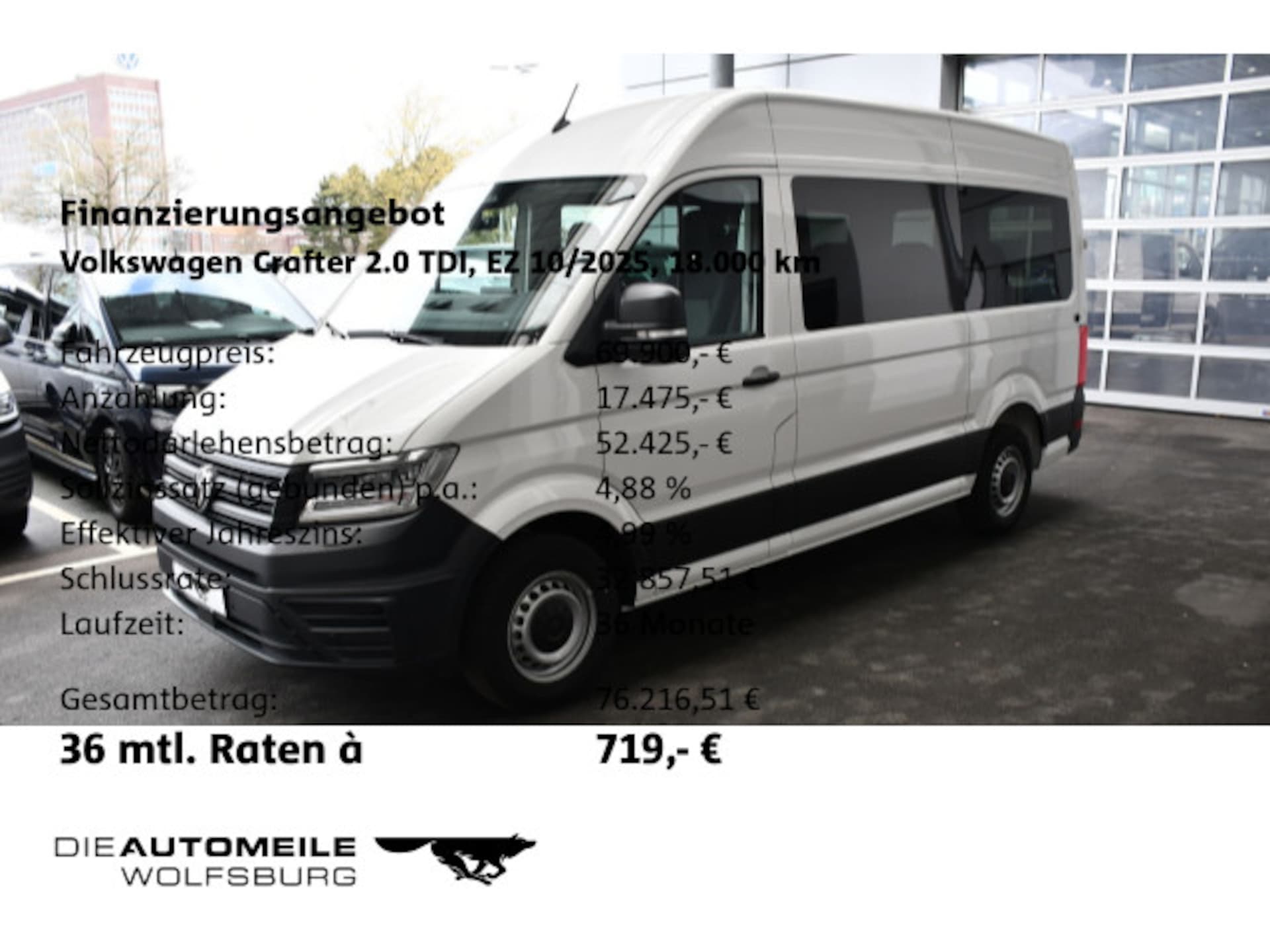 Volkswagen Crafter Kasten mittlerer Radstand