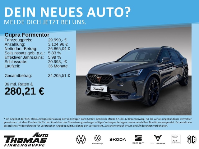 CUPRA Formentor VZ 2.0 TSI 4DRIVE DSG NAVI+ACC (BN28393)