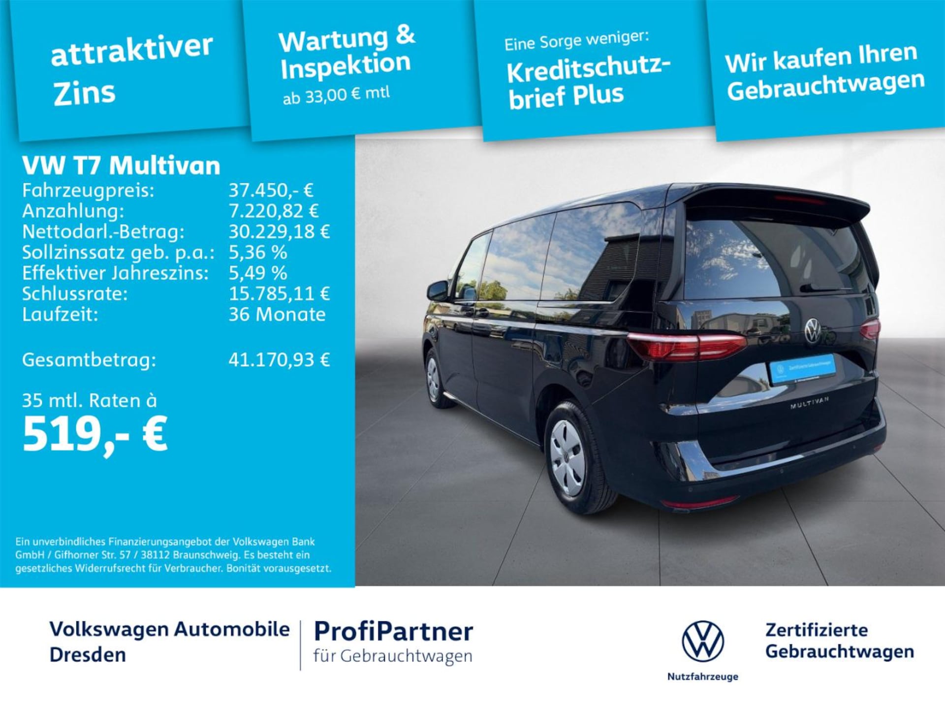 Volkswagen Multivan Langversion Basis-Modell