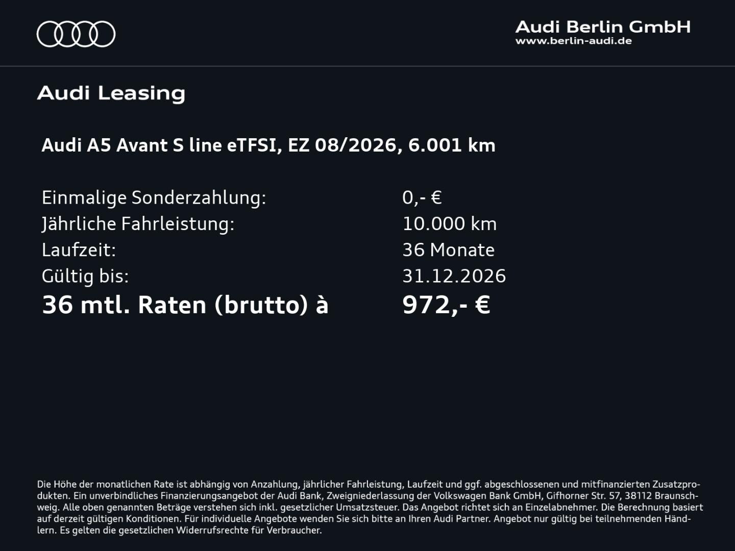 Bild über Audi A5 Avant e-hybrid e-hybrid quattro 270 kW S tronic - für weitere Informationen kontaktieren Sie den Audi Partner