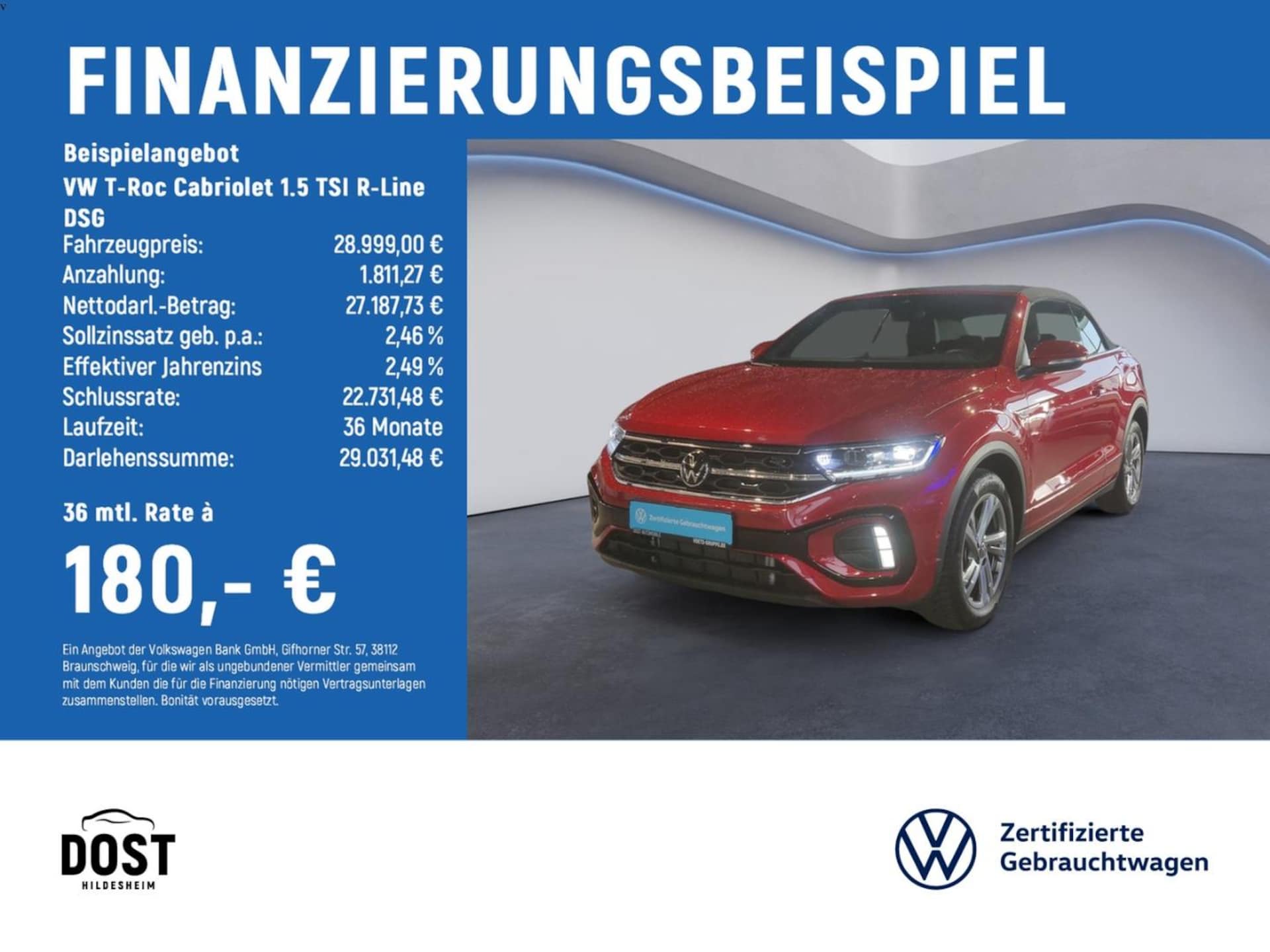 Volkswagen T-Roc Cabriolet R-Line