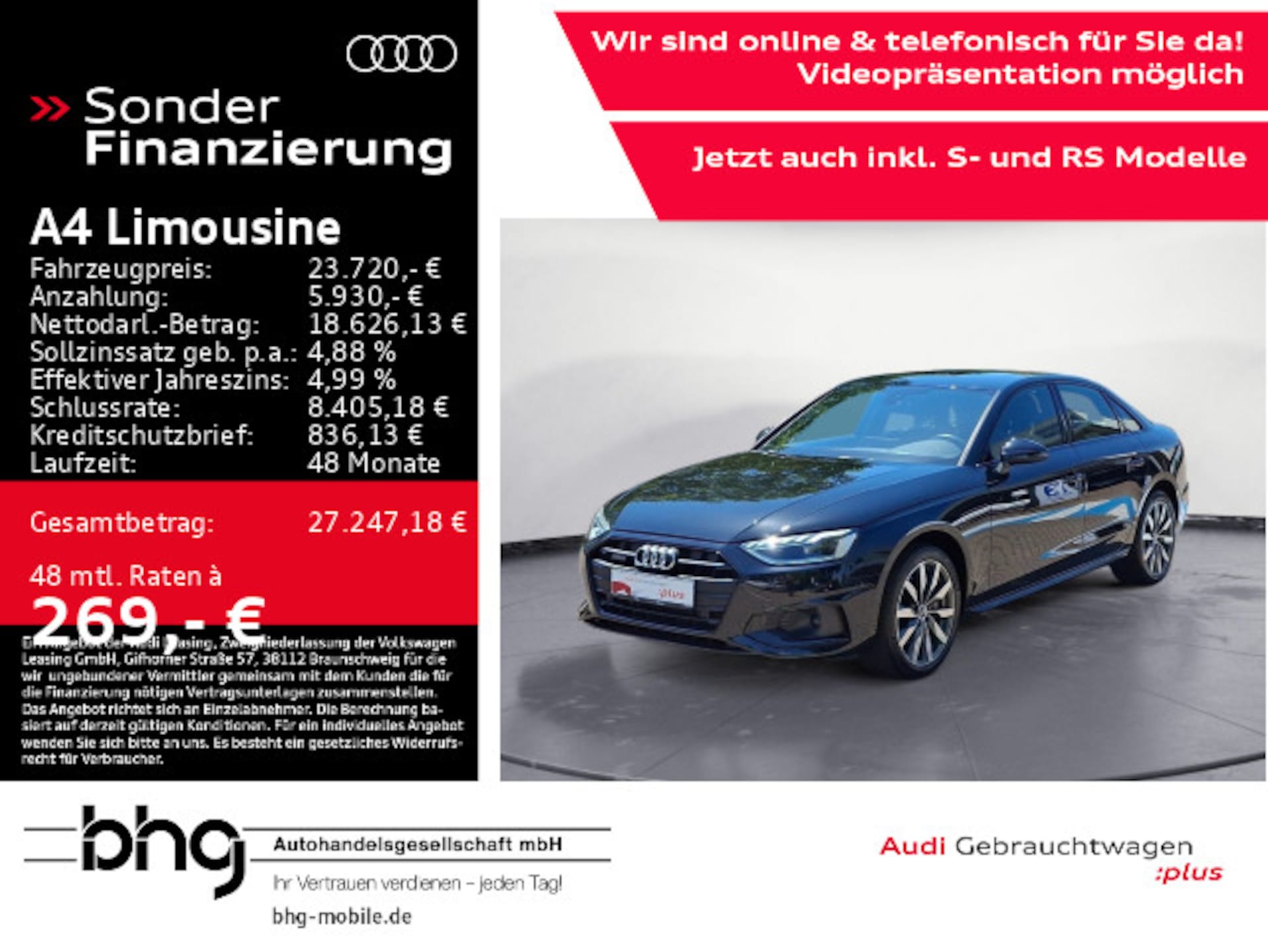 Audi A4 Limousine Advanced