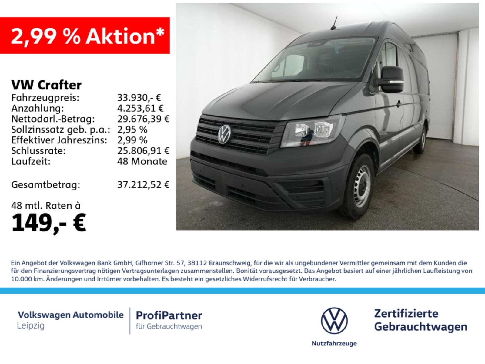 Volkswagen Crafter Kasten mittlerer Radstand