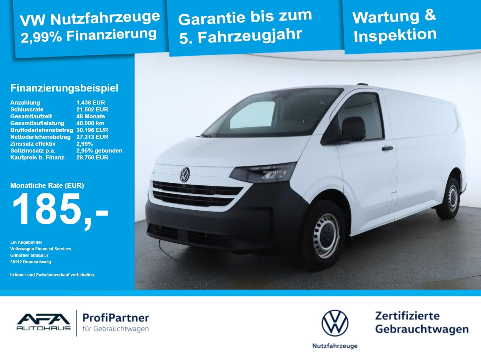 Volkswagen Transporter Kasten langer Radstand