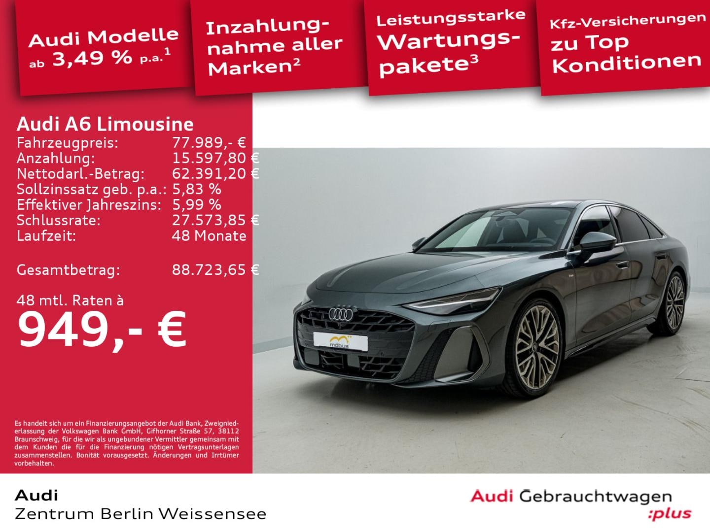 Bild über Audi A6 Limousine TFSI quattro 270 kW S tronic - für weitere Informationen kontaktieren Sie den Audi Partner