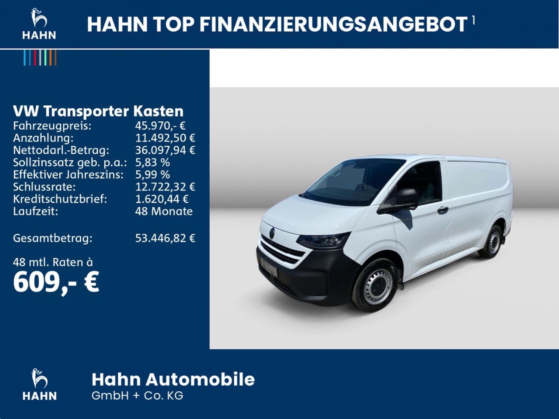 Volkswagen Transporter Kasten kurzer Radstand