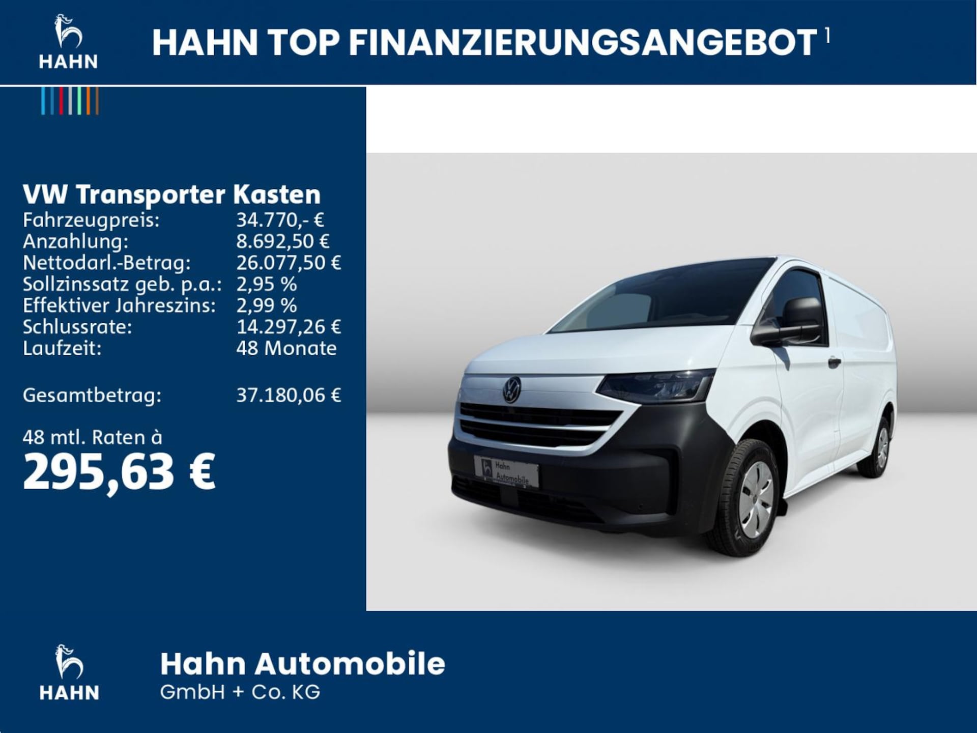 Volkswagen Transporter Kasten kurzer Radstand