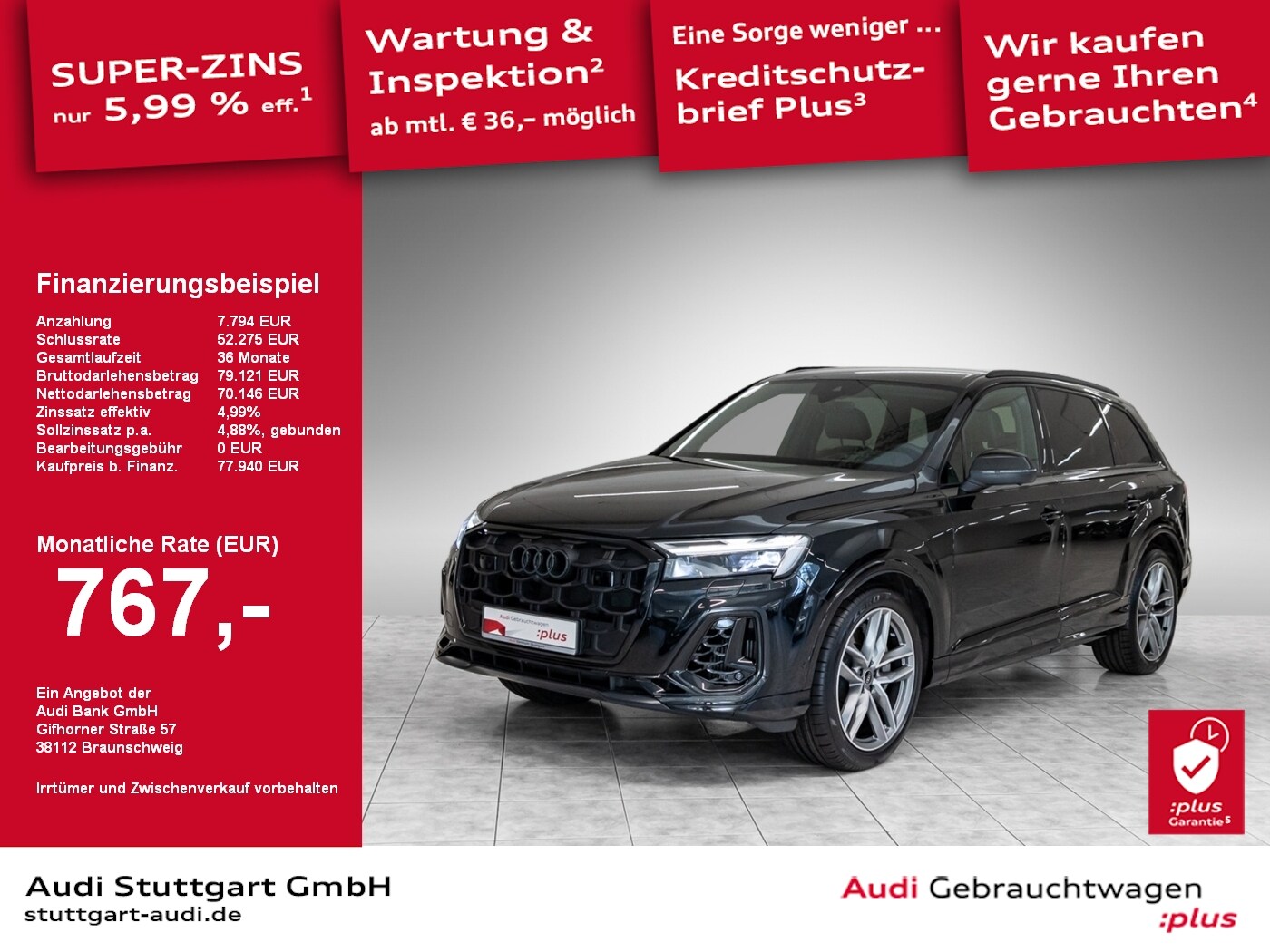 Image about Audi Q7 SUV TFSI e S line 55 TFSI e quattro tiptronic