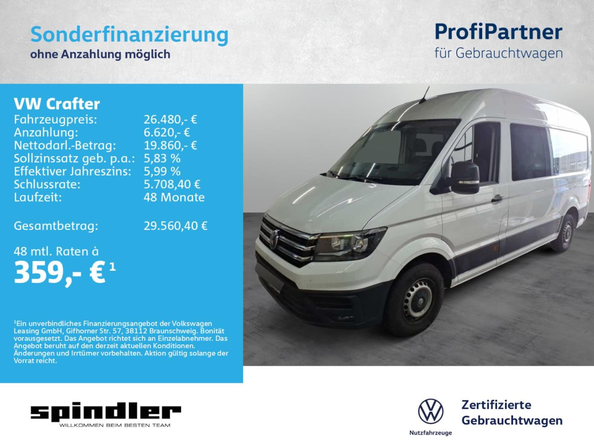 Volkswagen Crafter Kasten mittlerer Radstand