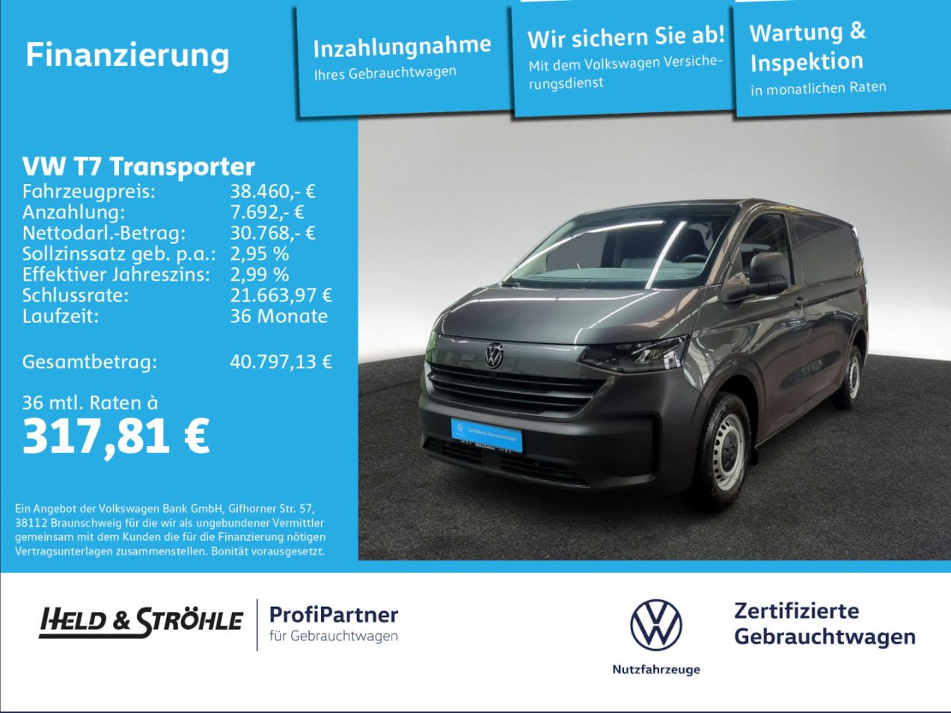 Volkswagen Transporter Kasten kurzer Radstand