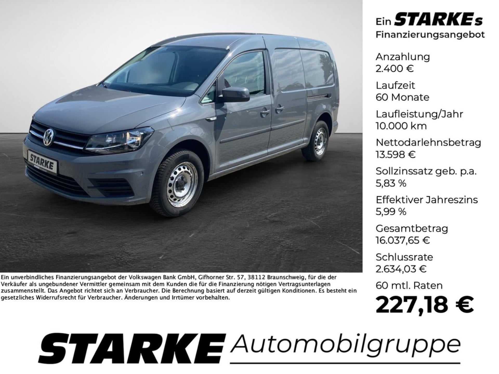 Volkswagen Caddy Maxi Kasten Basis-Modell