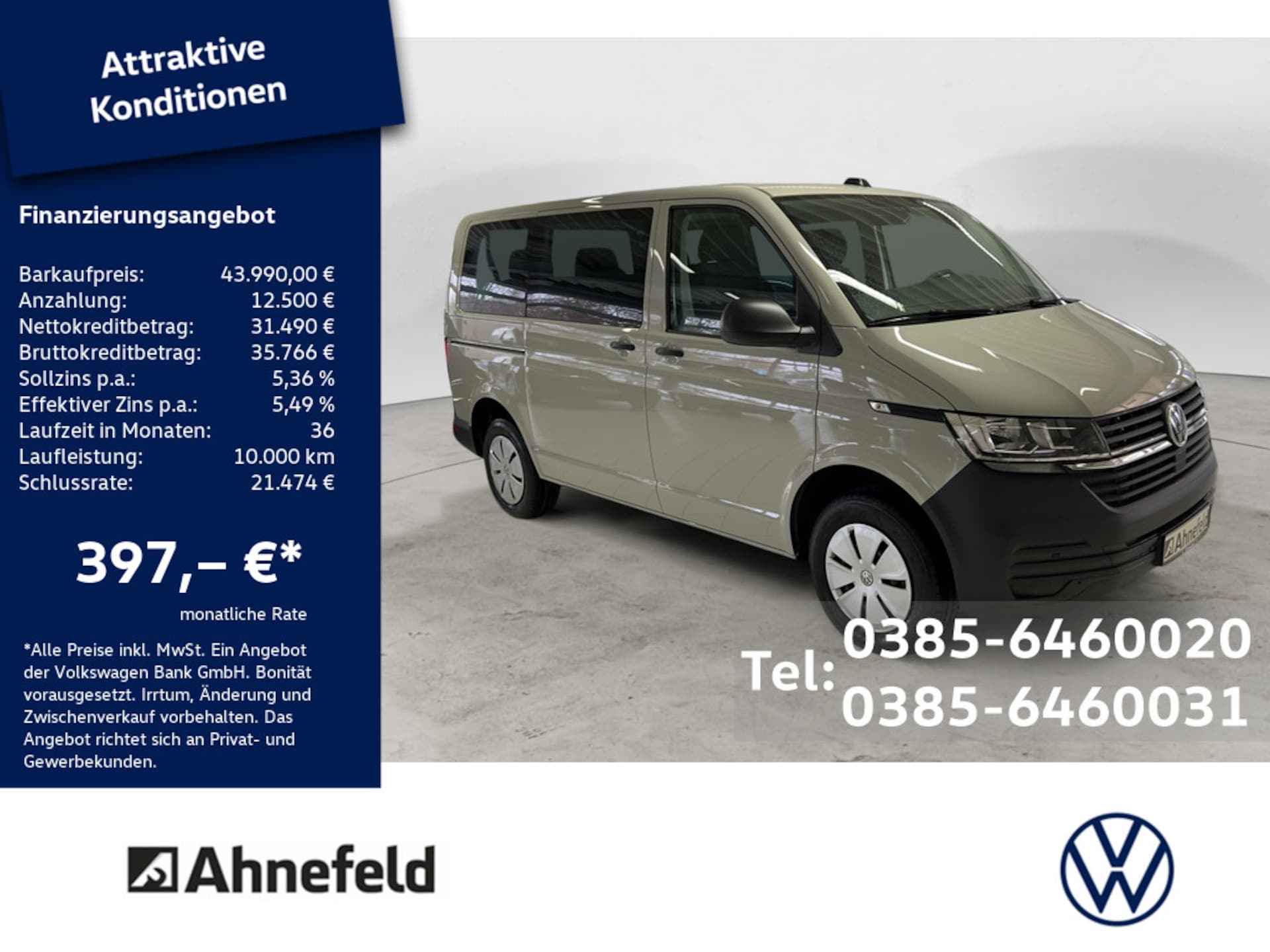 Volkswagen T6.1 Transporter Kombi kurzer Radstand