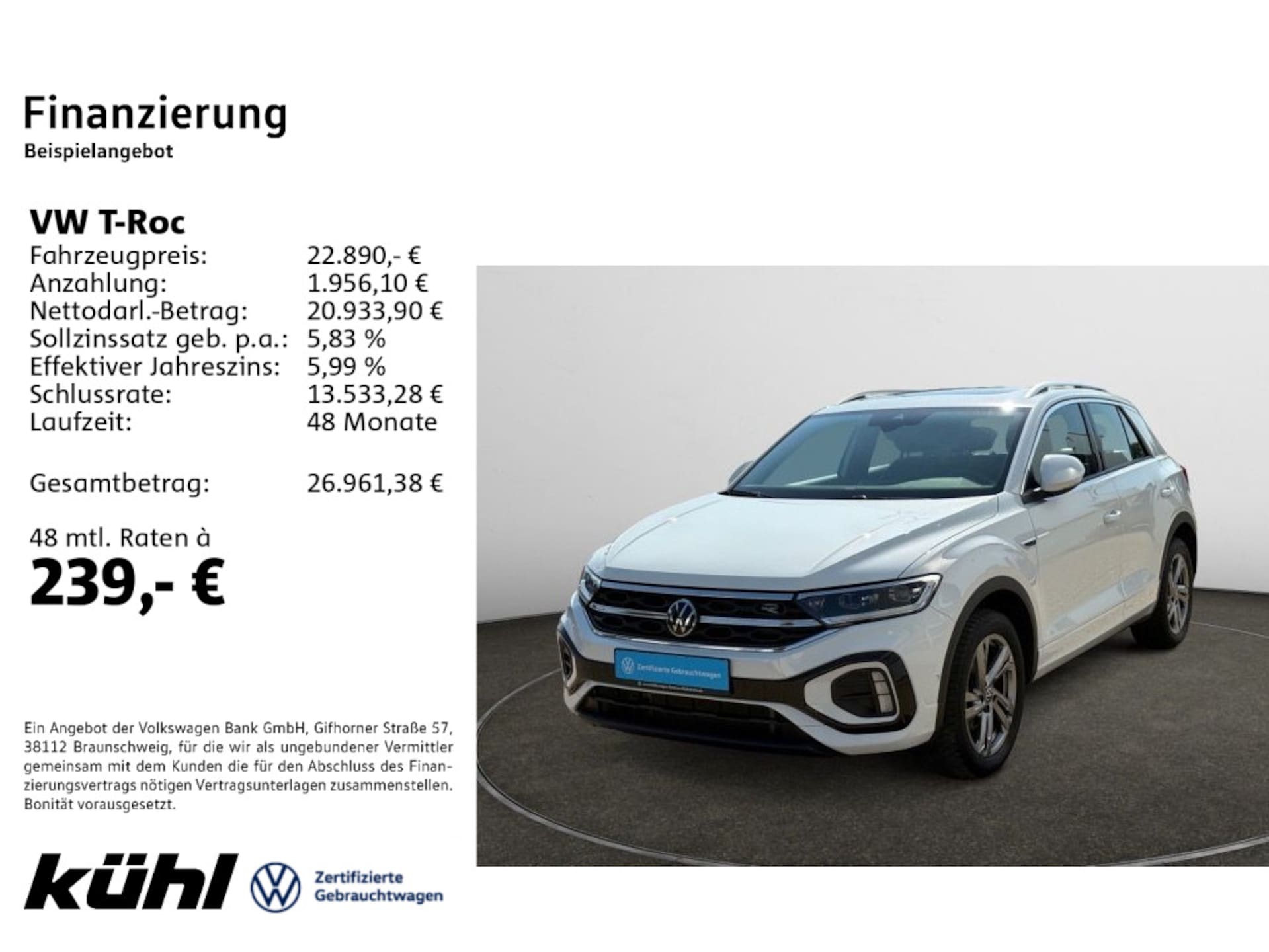 Volkswagen T-Roc — Volkswagen T-Roc T-Roc 1.0 TSI R-Line Navi,AHK,Kamera