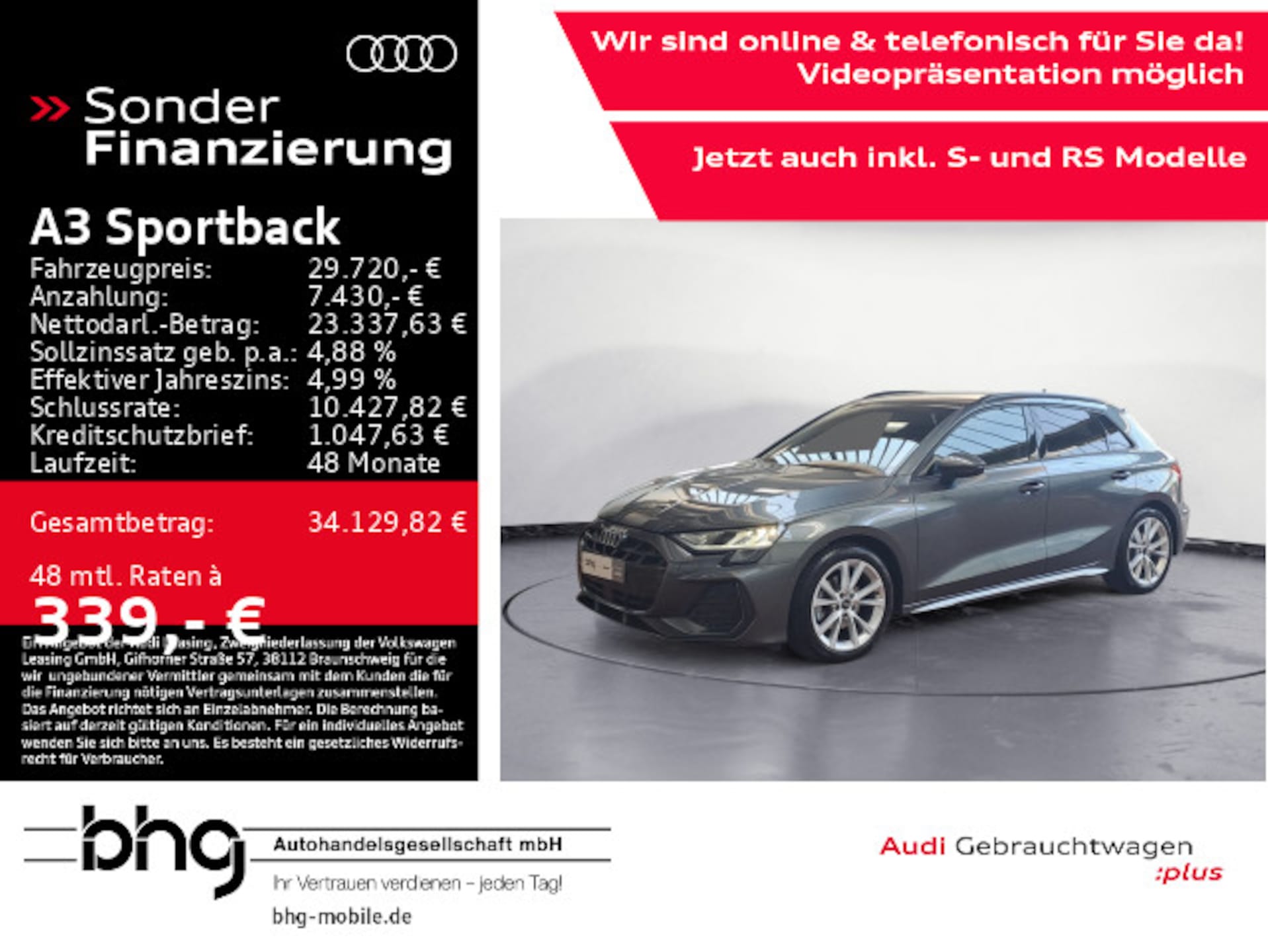 Audi A3 Sportback S line