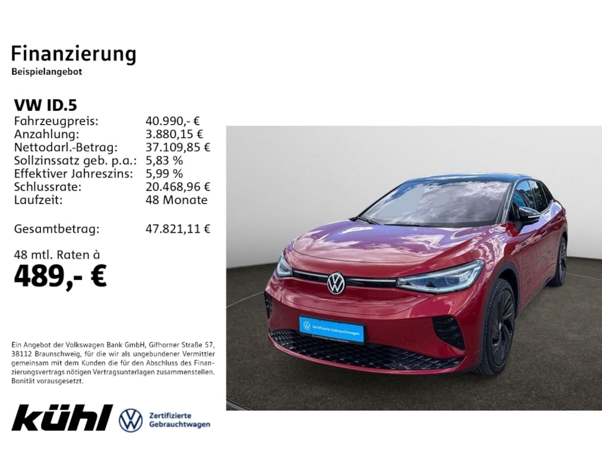 Volkswagen ID.5 — Volkswagen ID.5 ID.5 GTX 4M Pro Wärmepumpe,AHK,Panorama fest