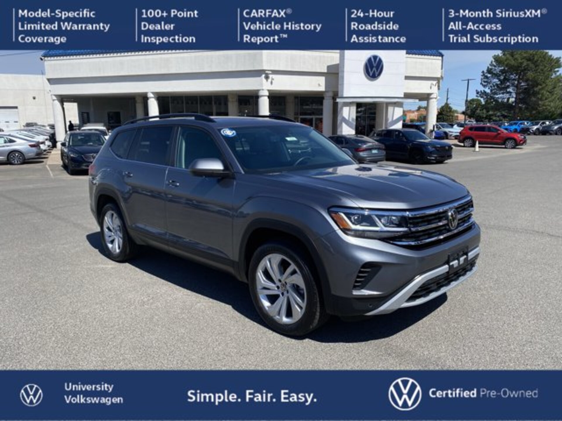 2023 Volkswagen Atlas SE with Technology 3.6L V6 8-speed Auto with Tiptronic