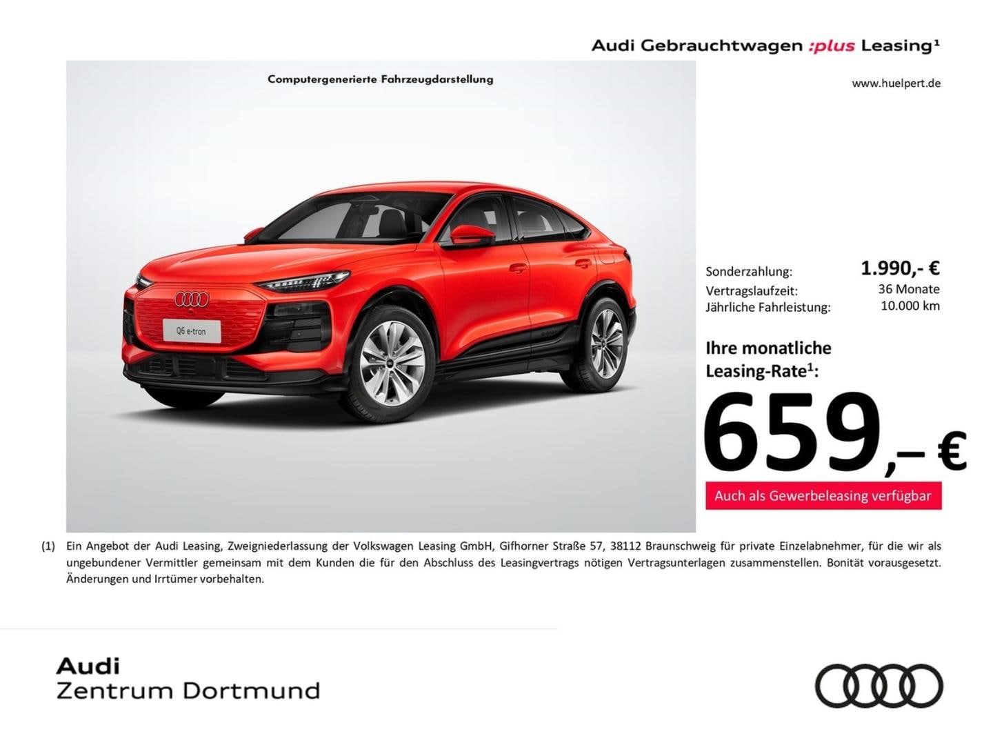Bild über Audi Q6 Sportback e-tron e-tron quattro - für weitere Informationen kontaktieren Sie den Audi Partner