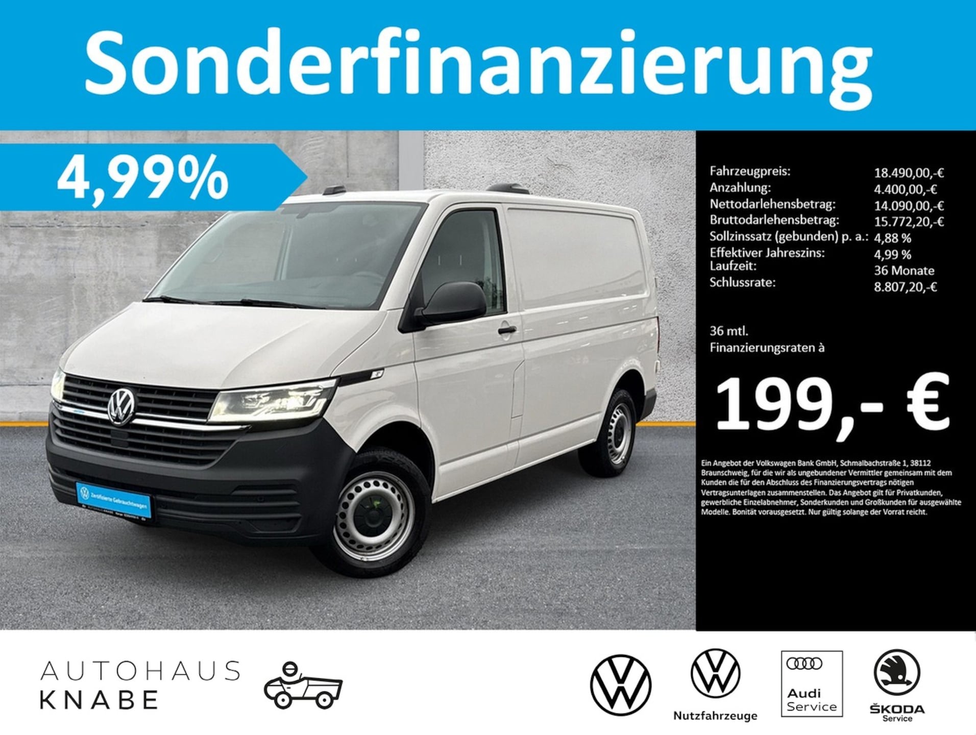 Volkswagen T6.1 Transporter Kasten kurzer Radstand