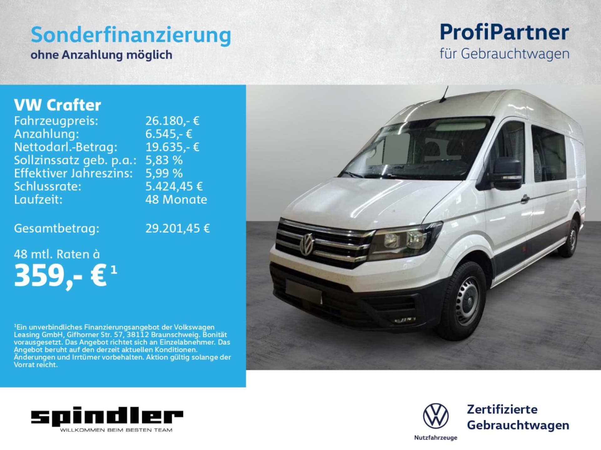 Volkswagen Crafter Kasten mittlerer Radstand