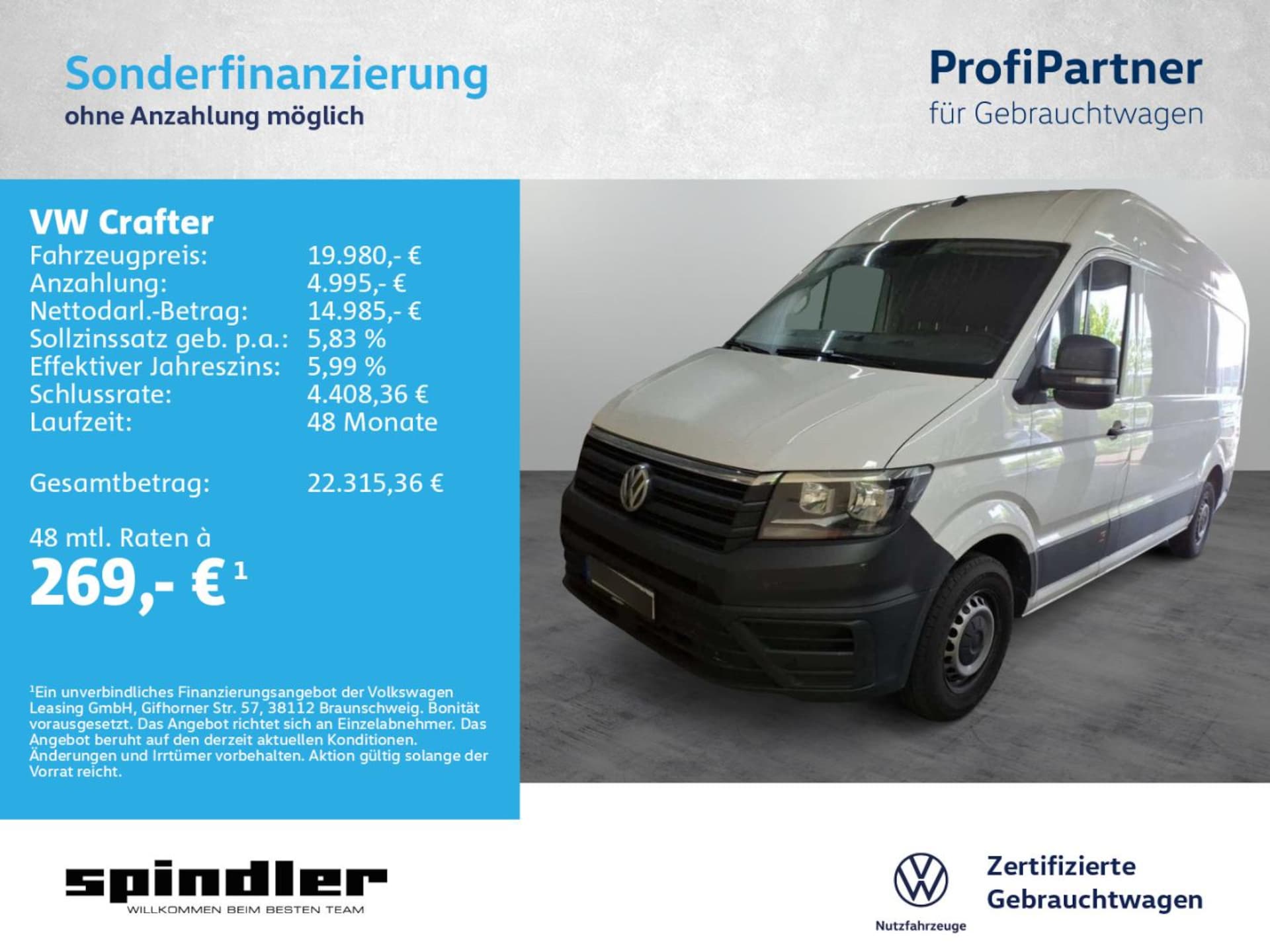 Volkswagen Crafter Kasten mittlerer Radstand