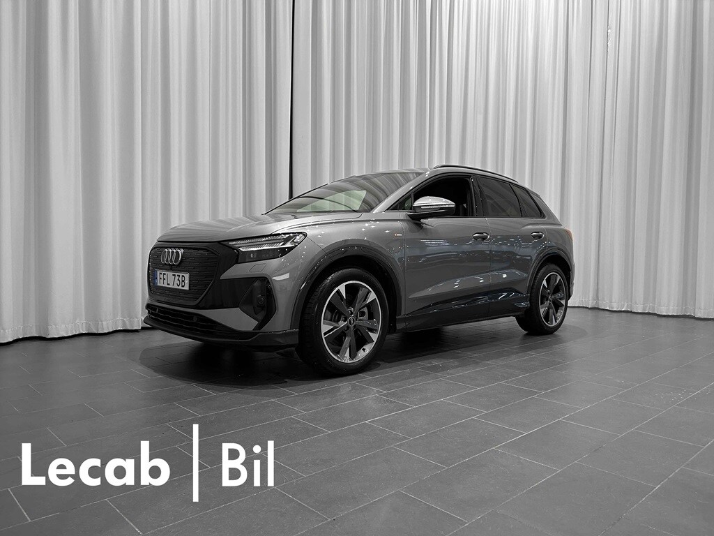 Bild som visar&nbsp;Audi Q4 e-tron&nbsp;Q4 45 e-tron quattro S line 210,00 kW - för mer information kontakta din Audi Partner