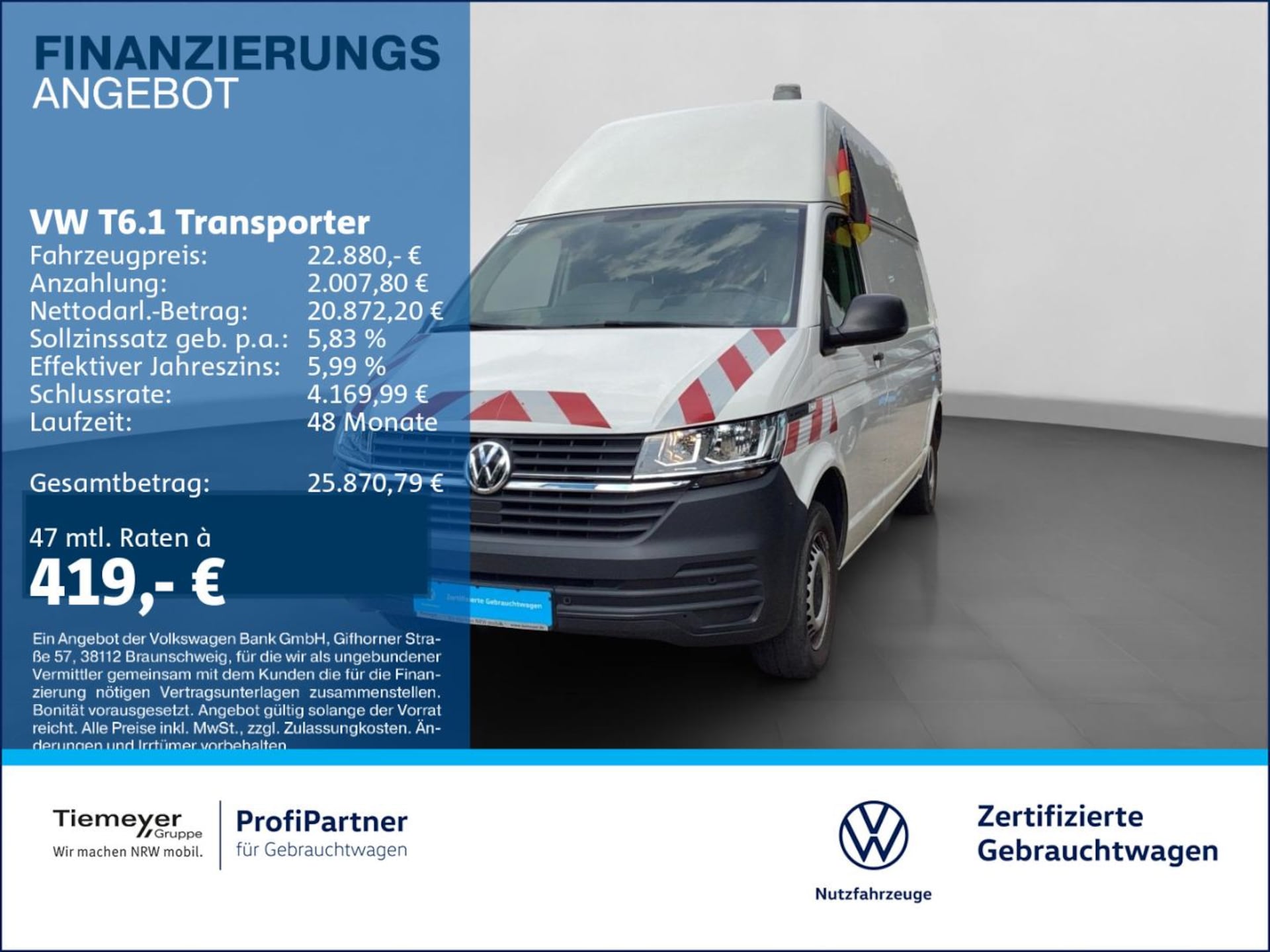 Volkswagen T6.1 Transporter Kasten langer Radstand