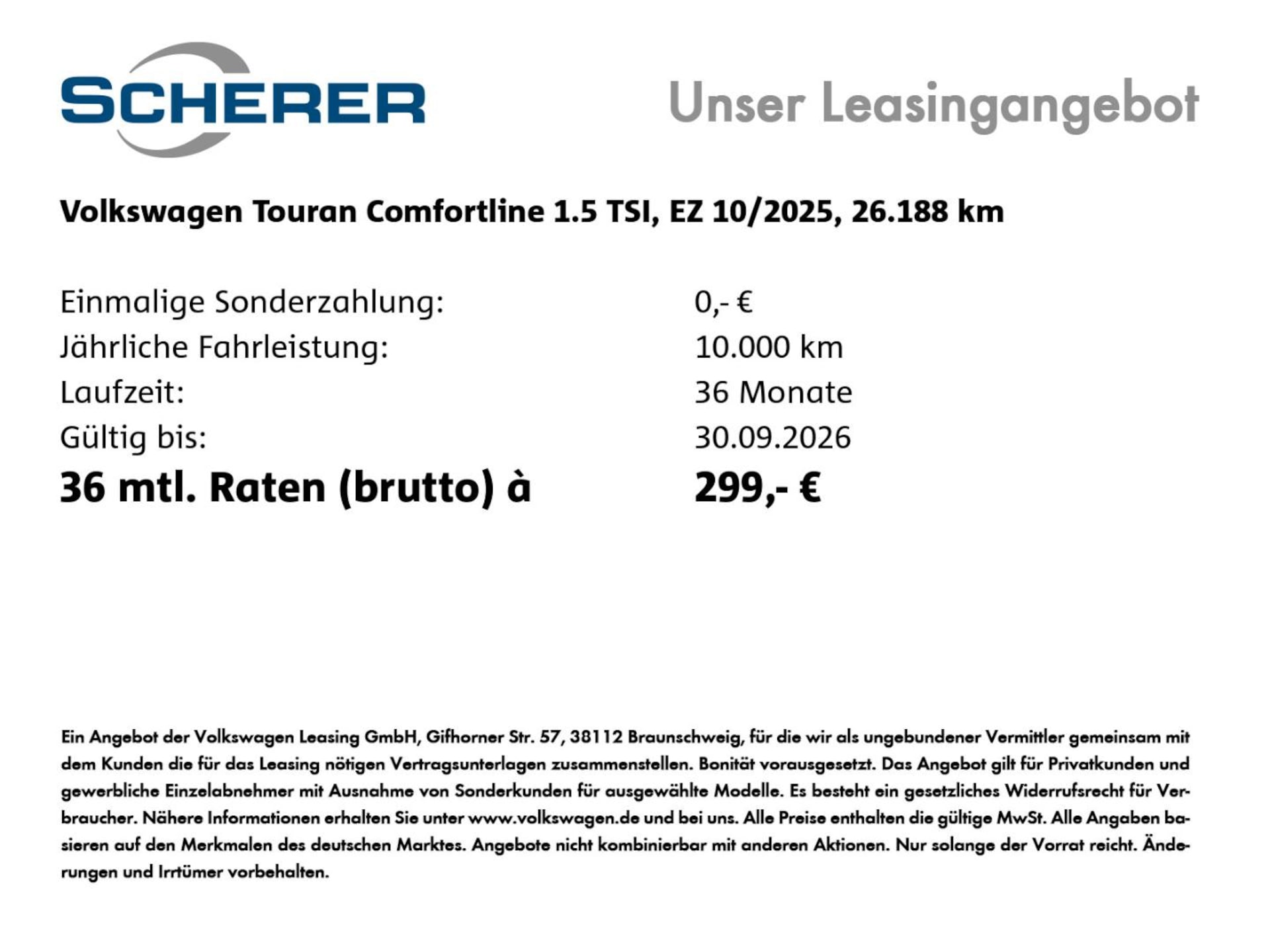 Volkswagen Touran Comfortline