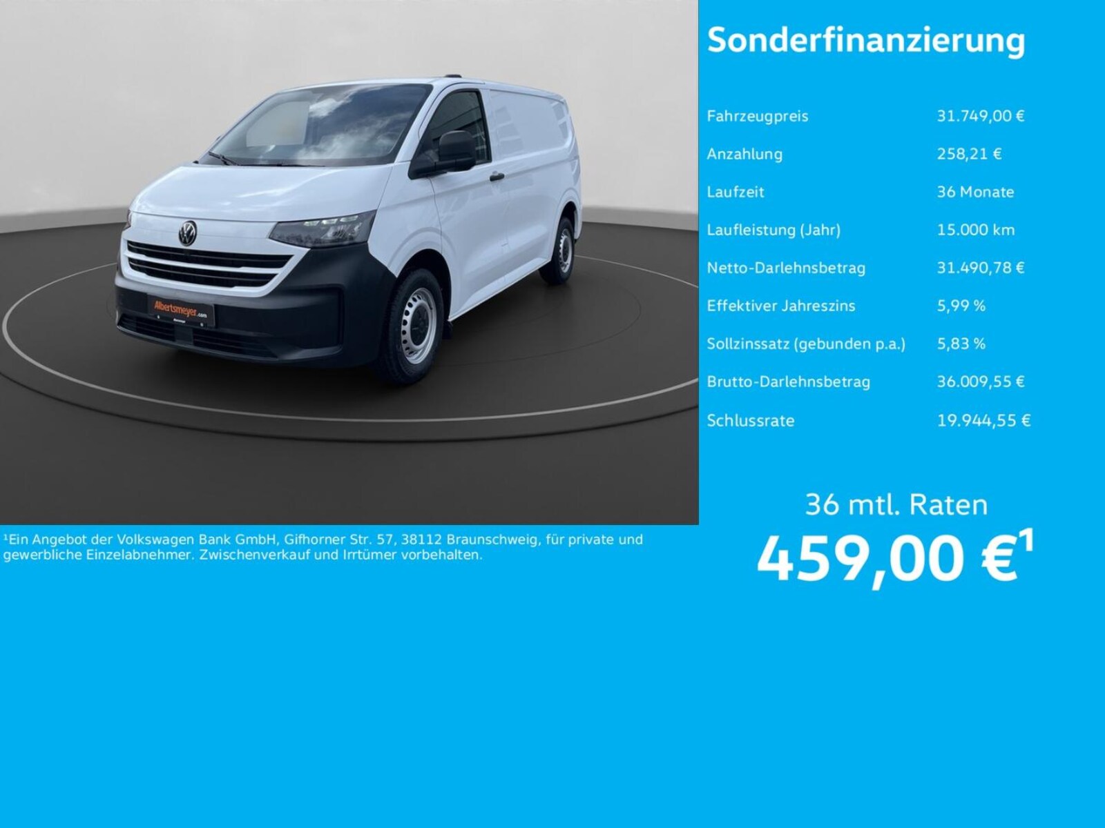 Volkswagen Transporter Kasten kurzer Radstand – Bild 2