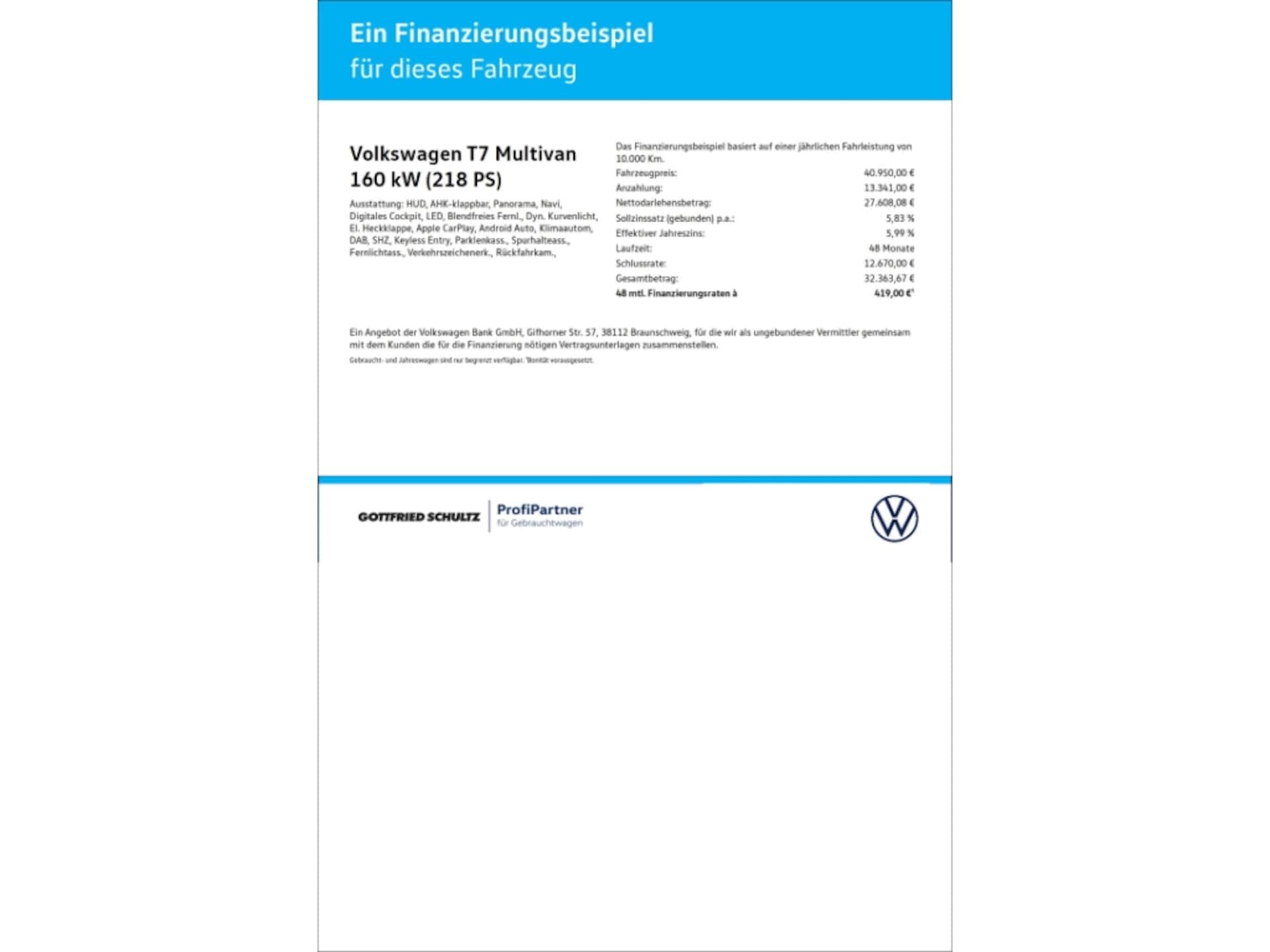 Volkswagen Multivan Basis-Modell