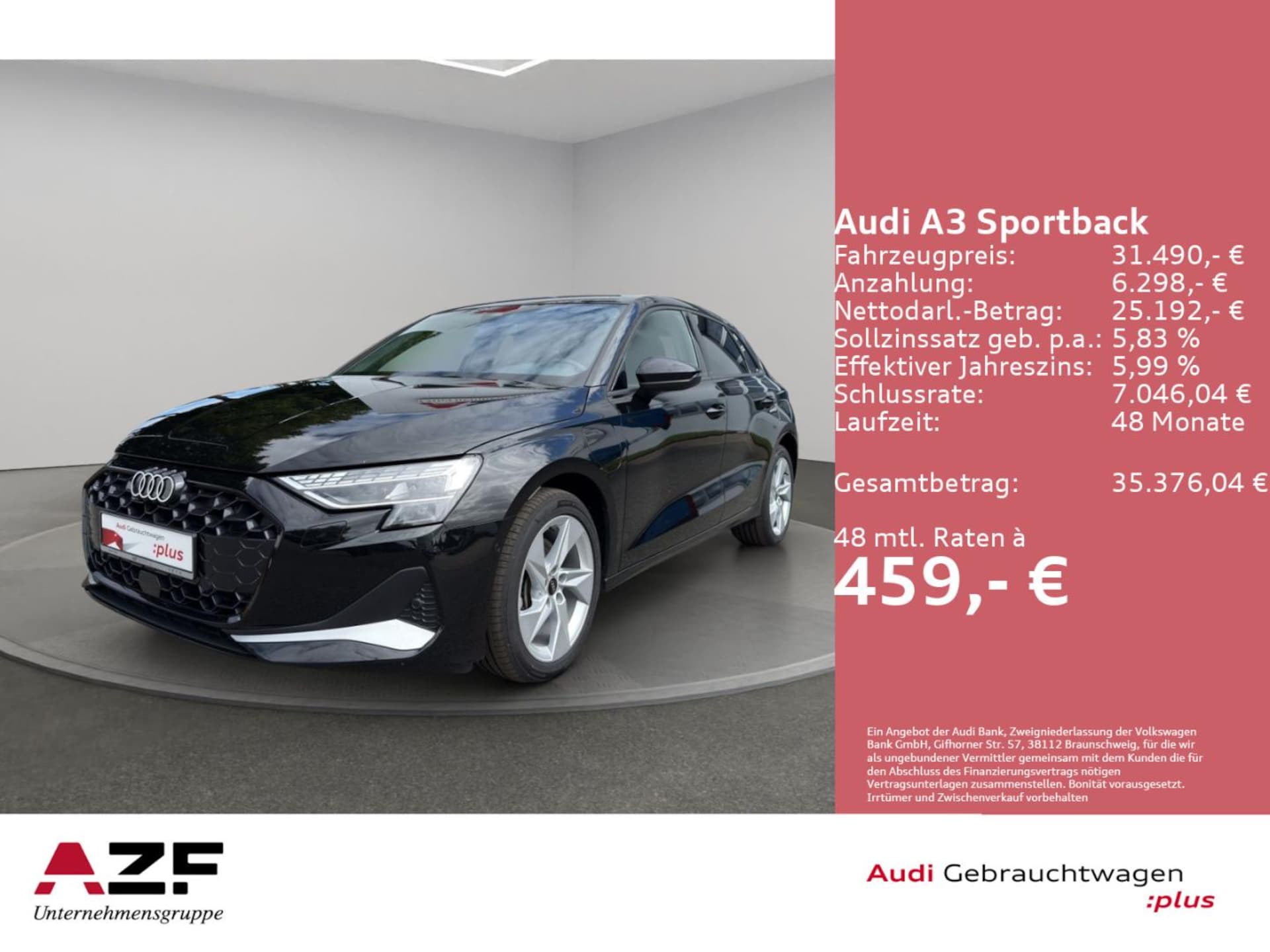 Audi A3 Sportback TFSI e Advanced