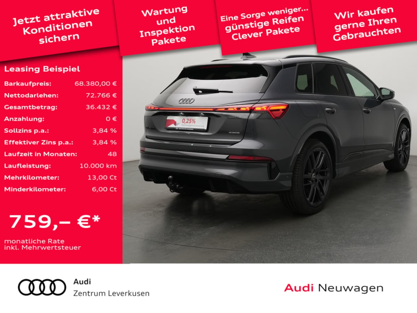 Bild über Audi Q4 SUV e-tron e-tron quattro performance 250 kW - für weitere Informationen kontaktieren Sie den Audi Partner