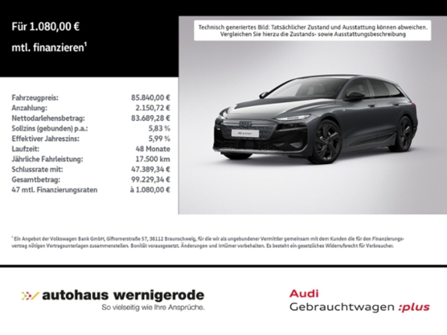 Bild über Audi A6 Avant e-tron e-tron performance - für weitere Informationen kontaktieren Sie den Audi Partner
